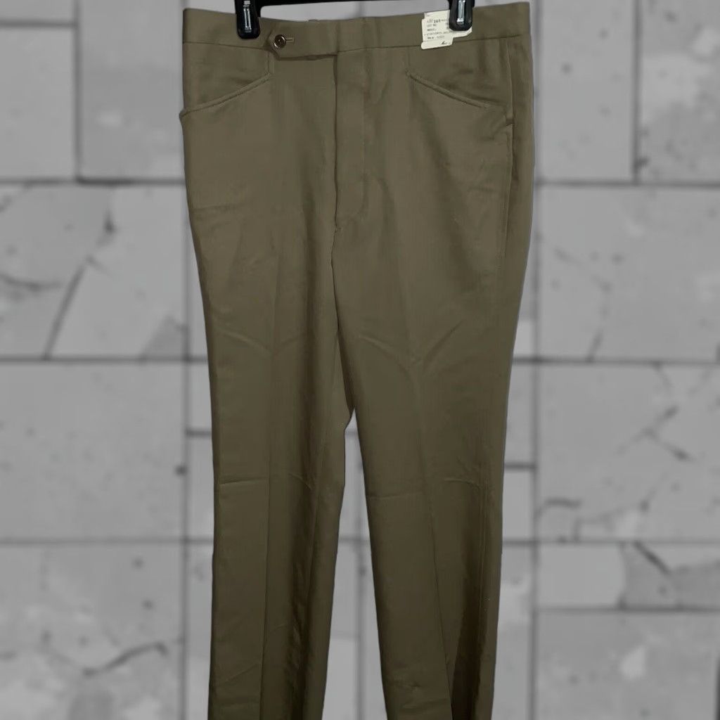 Vintage VTG NWT Ban-Rol Beige Rockabilly Polyester Pants Mens Size 36R Unhemmed Size US 36 / EU 52 - 1 Thumbnail