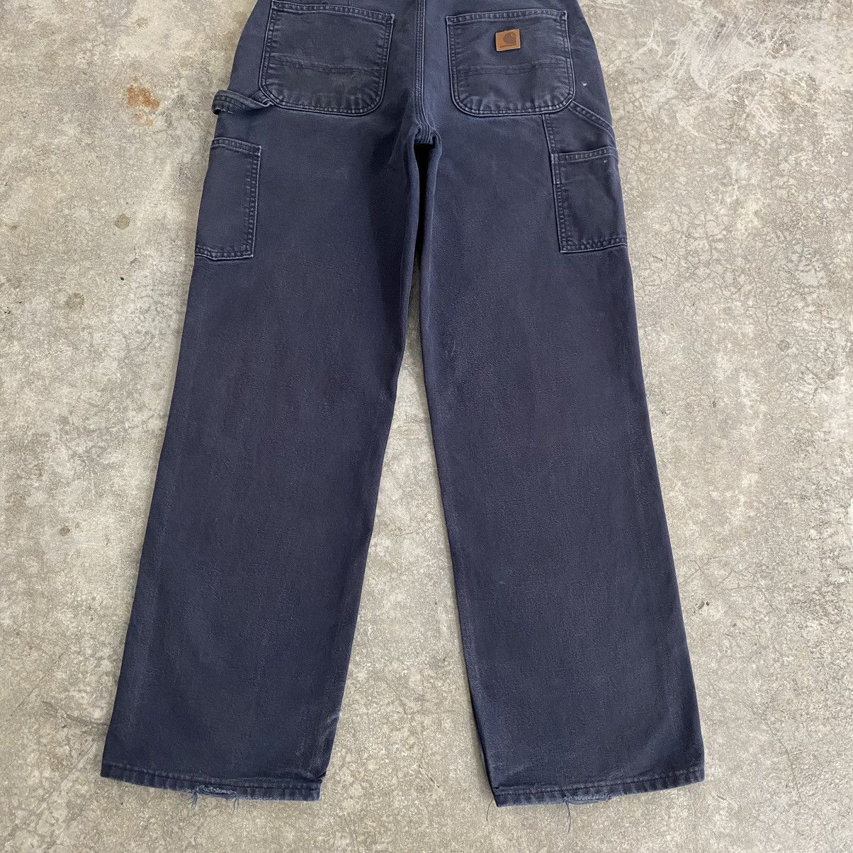Carhartt Vintage Carhartt Faded Midnight Blue Carpenter Pants Size US 31 - 19 Thumbnail