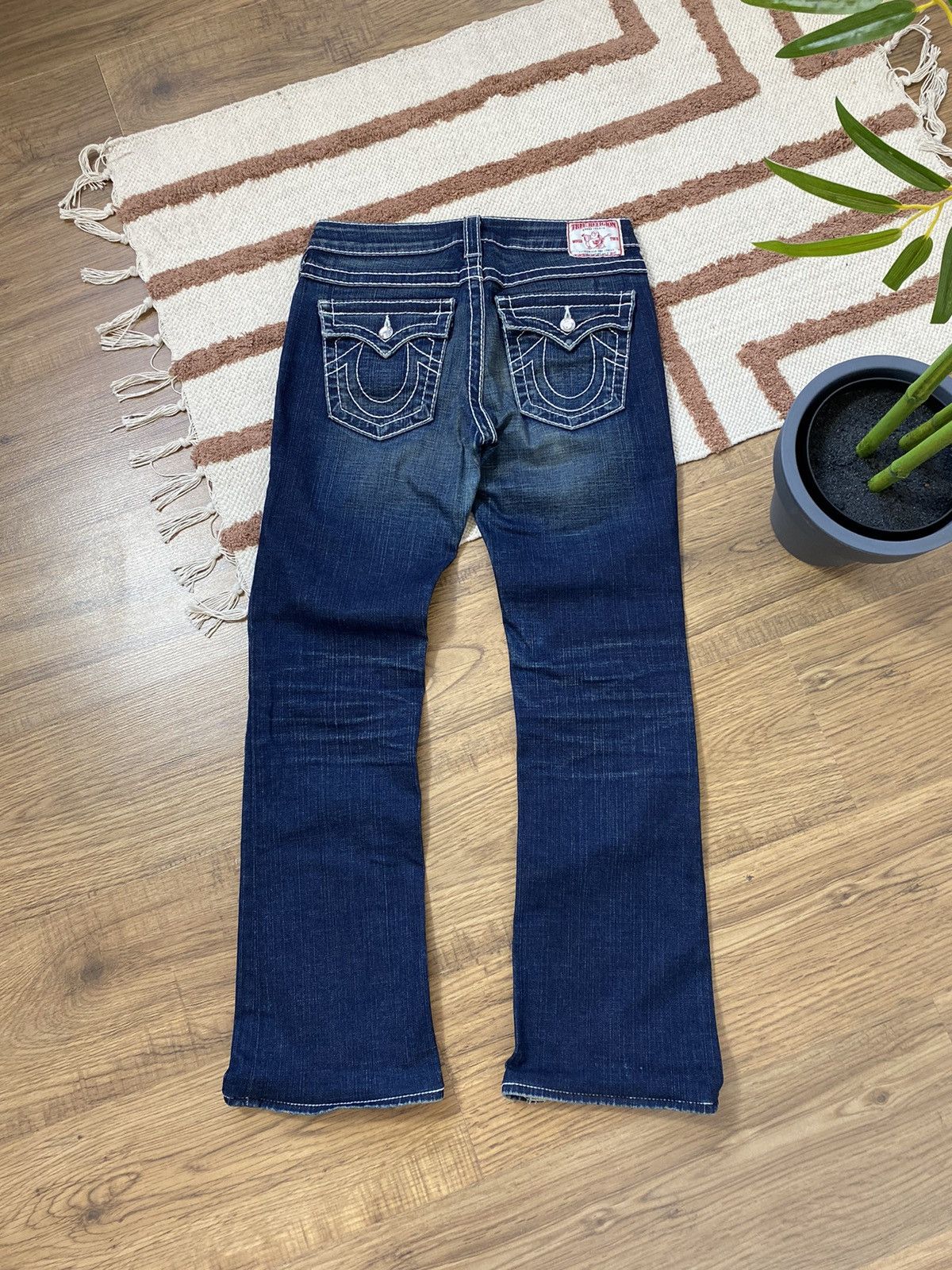 True Religion TRUE RELIGION SWAROVSKI DENIM CONTRAST STITCH PANTS Size 27" / US 4 / IT 40 - 1 Thumbnail