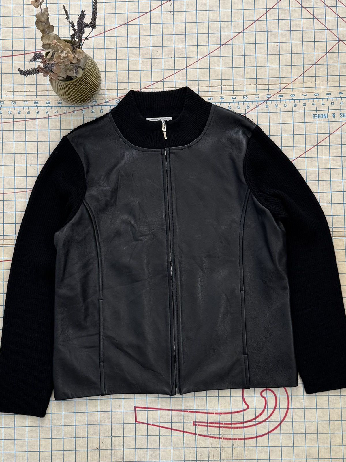 Pendleton Pendleton Full Zip Leather Jacket With Wool Sleeves Black L Size L / US 10 / IT 46 - 2 Thumbnail