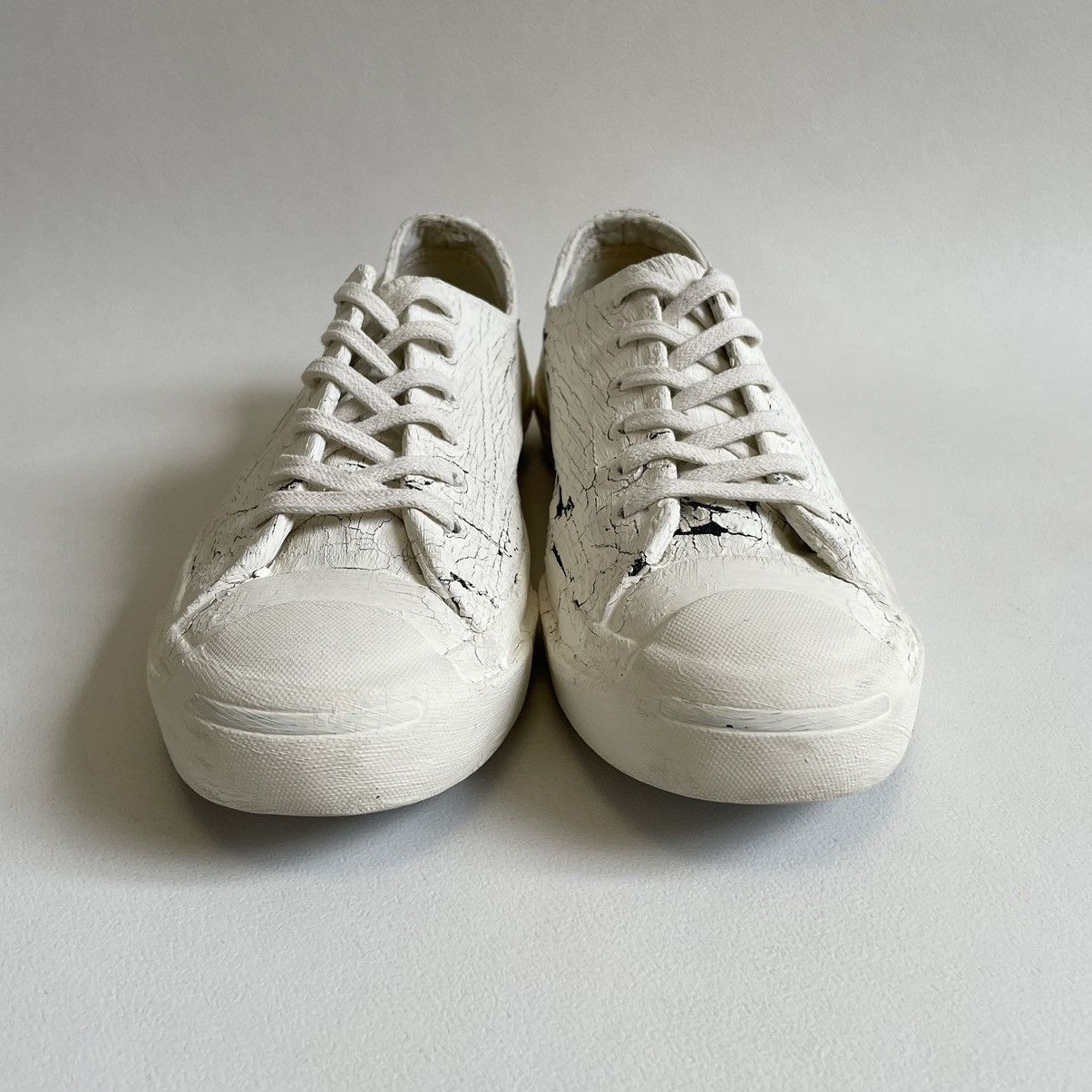 Converse × Maison Margiela S/S 14 White Painted Converse Sneakers Size US 8.5 / IT 38.5 - 11 Thumbnail