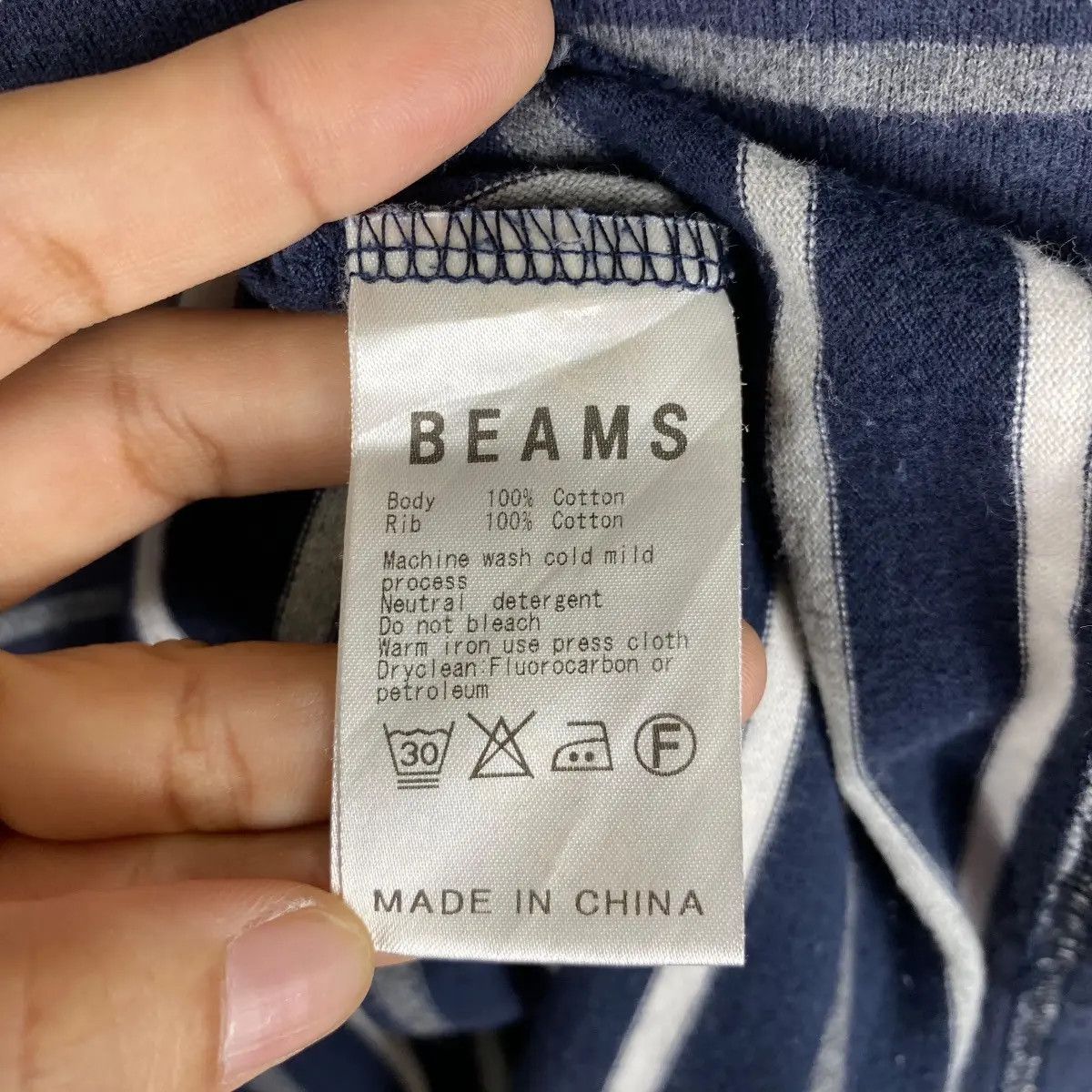 Beams Japan Japanese Brand BEAMS Small Striped Tee Shirt Size US M / EU 48-50 / 2 - 6 Thumbnail