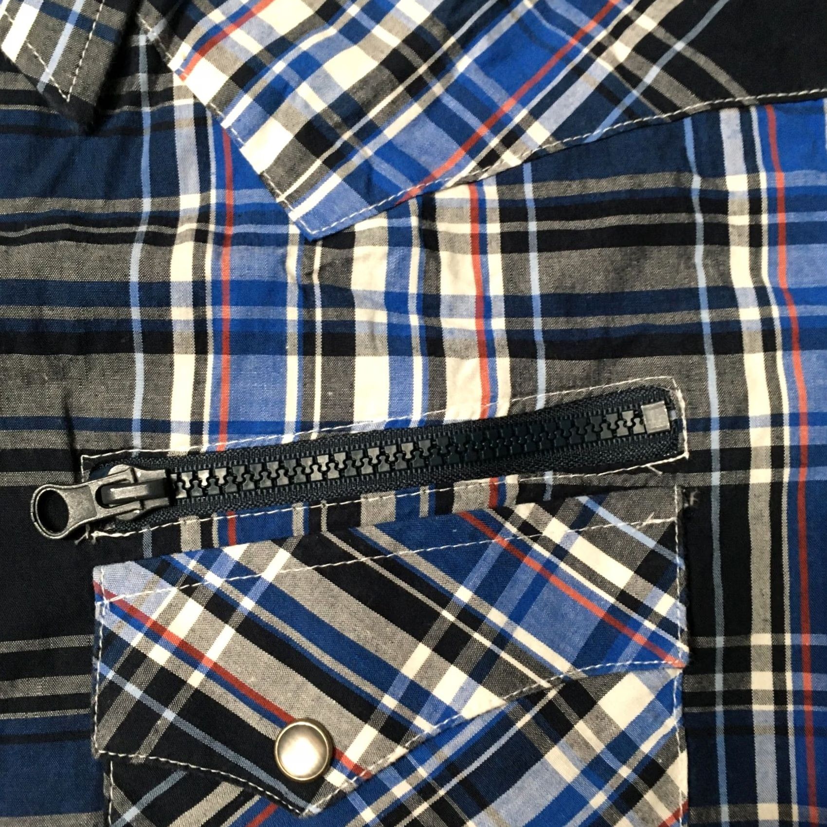 Vintage Rock & Roll Cowboy Plaid Western Shirt M Blue Long Sleeve Pearl Snap Men's Size US M / EU 48-50 / 2 - 4 Thumbnail