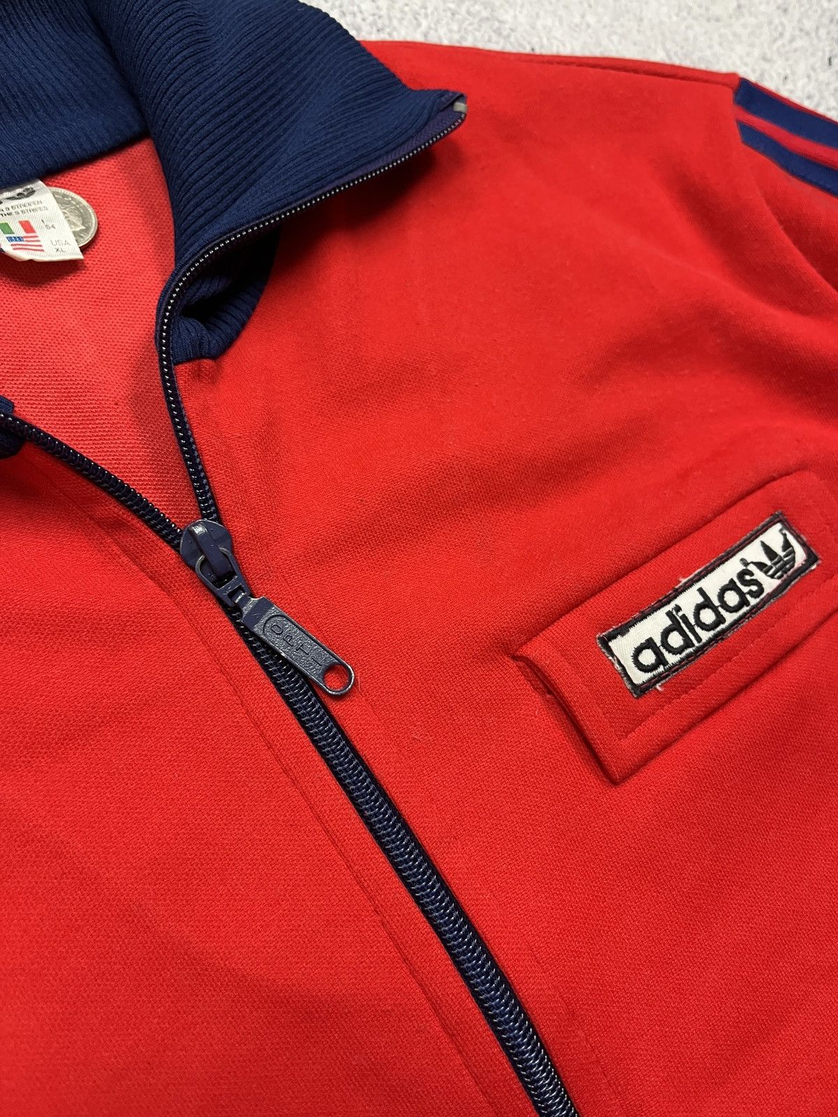 Adidas Vintage 90's Adidas Retro YUGOSLAVIA Red Zip Track Jacket Size US M / EU 48-50 / 2 - 12 Thumbnail