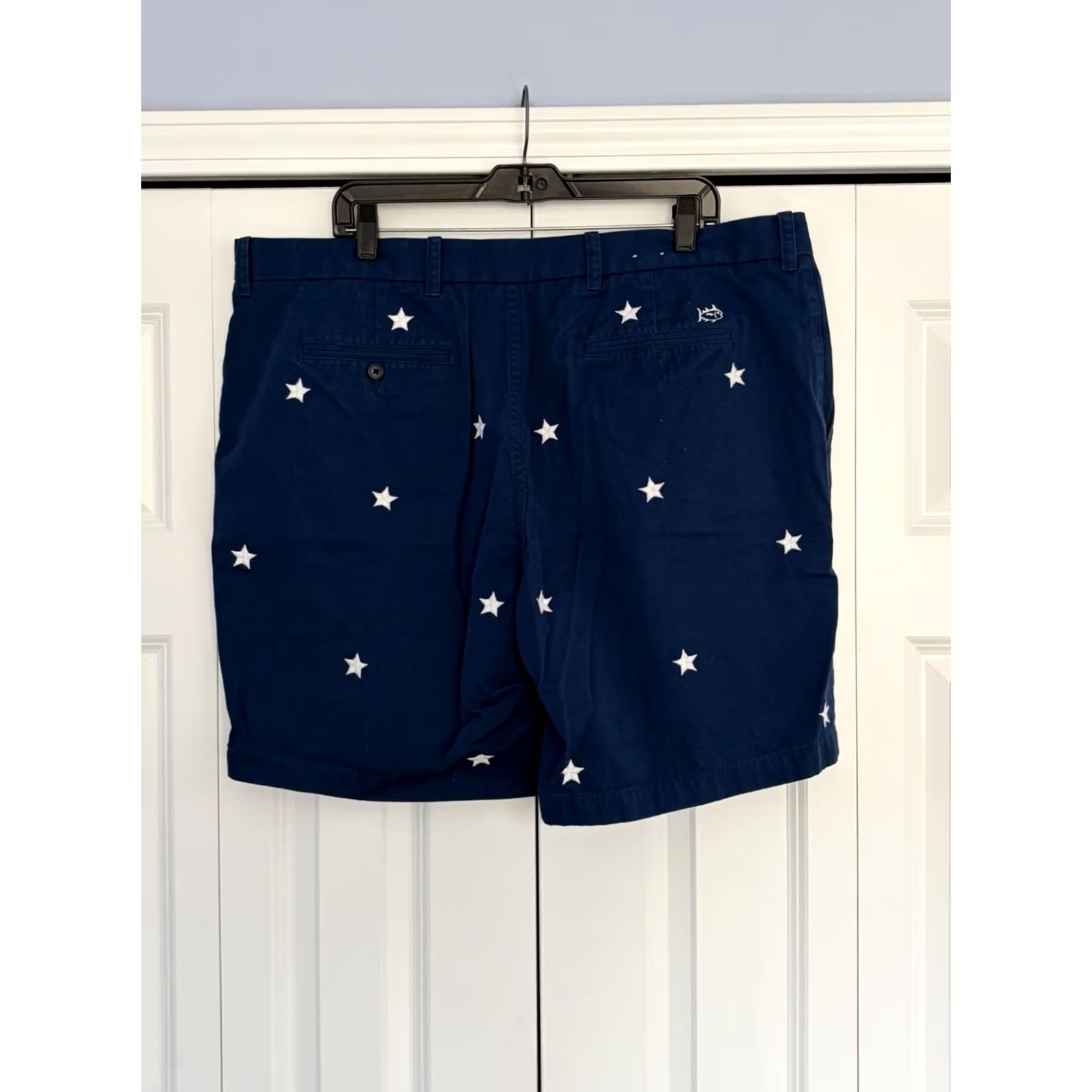 Southern Tide Southern Tide Shorts Mens Blue Chino 8” Stretch Stars Spangled America sz 42 Size US 42 / EU 58 - 3 Thumbnail