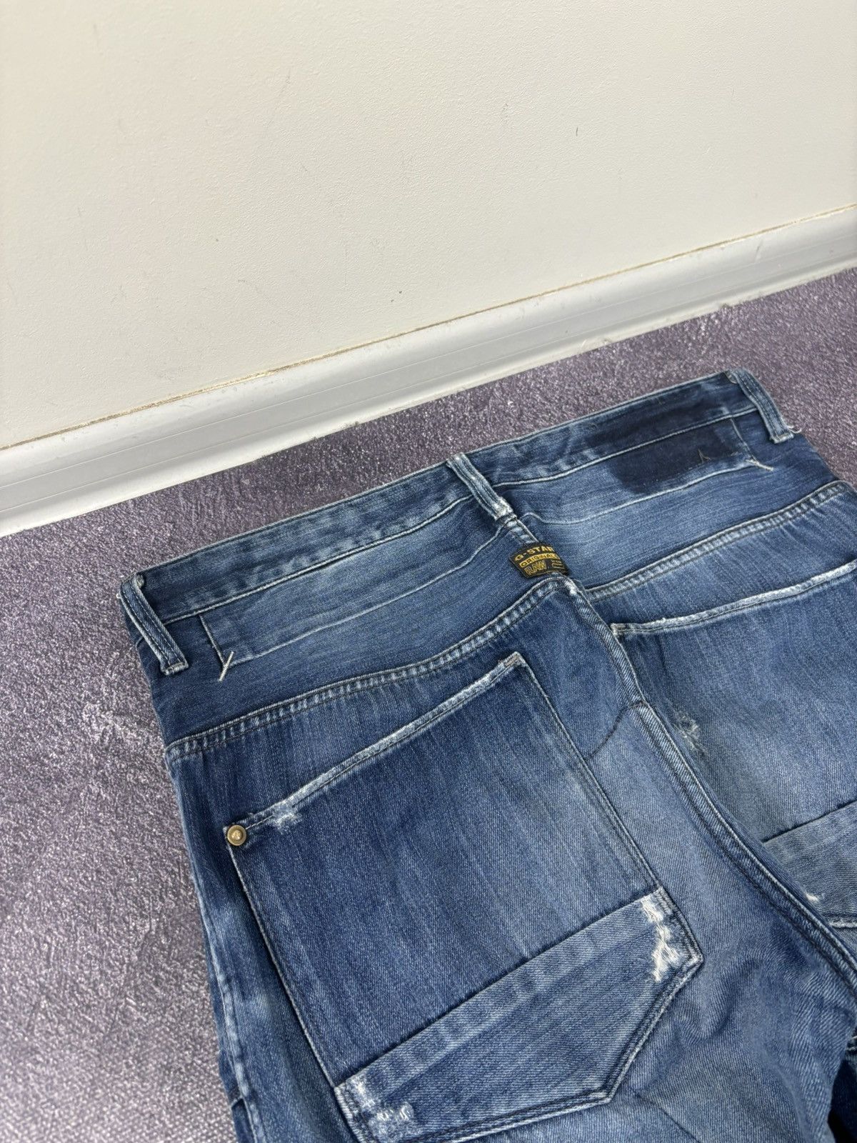 G-Star Vintage G-Star Raw Faded Blue Avant Garde Denim Baggy Jeans Size US 38 / EU 54 - 19 Thumbnail