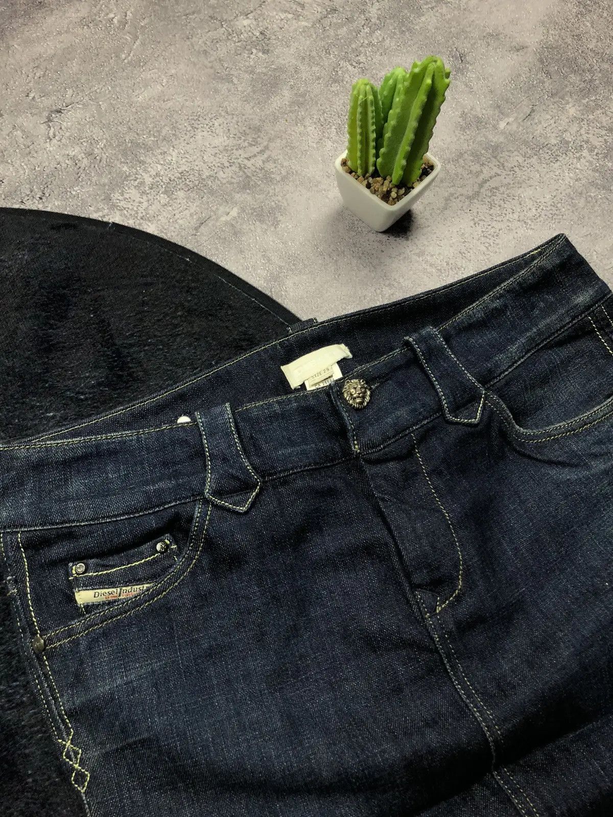 Diesel DIESEL Vintage Avant-garde Y2K Blue Denim Skirt Streetwear Size 29" - 5 Thumbnail