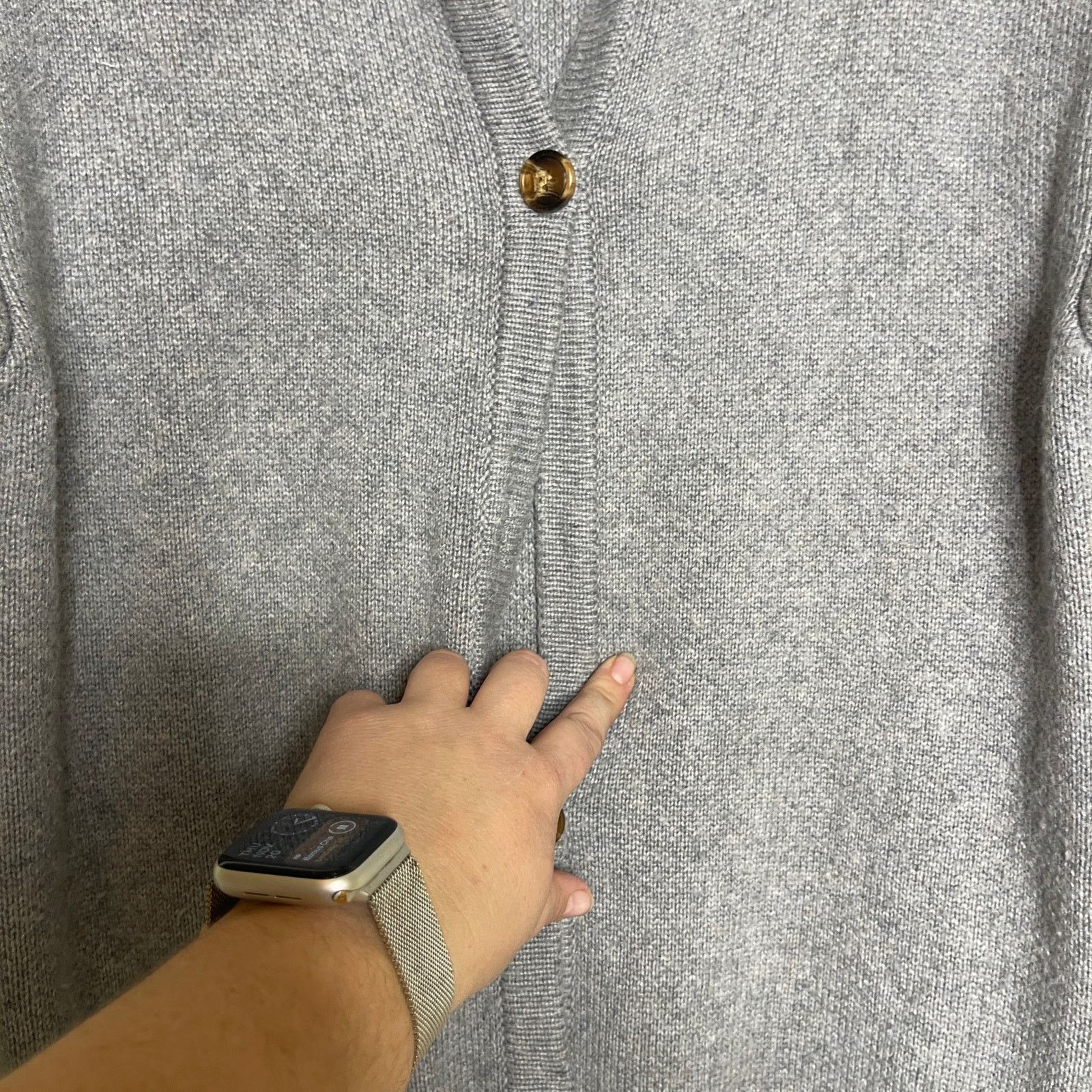 SER.O.YA SEROYA Ser.O.Ya Grey Knitted Cashmere Wool WREN JUMPSUIT M Size 28" / US 6 / IT 42 - 8 Thumbnail