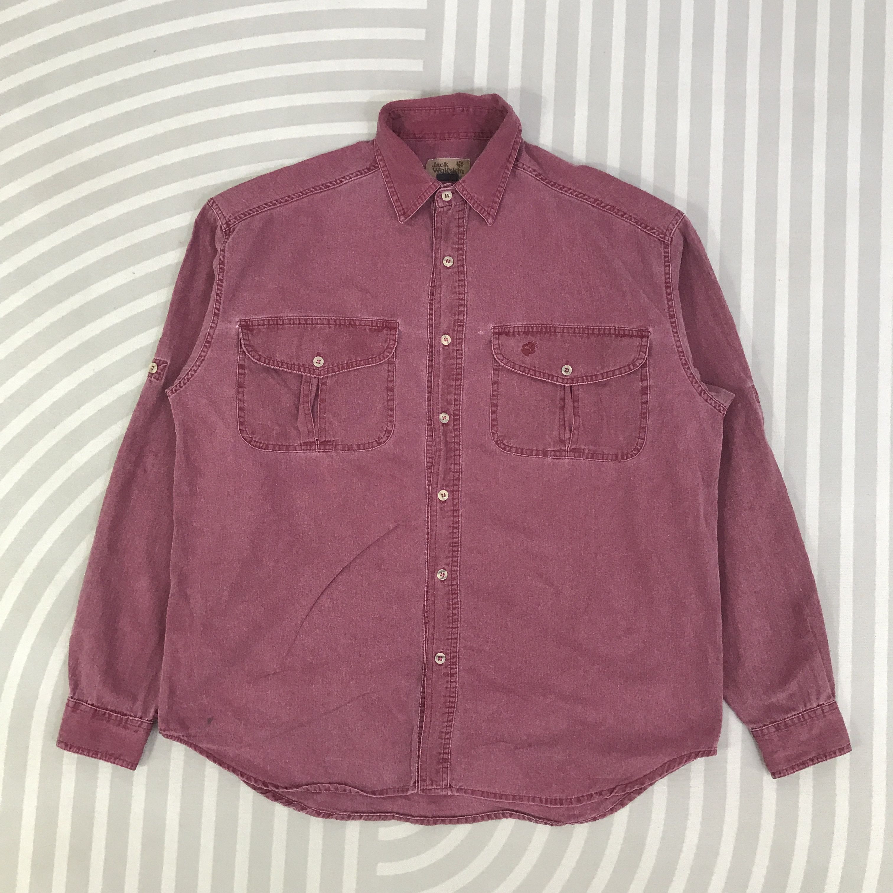Jack Wolfskin Vintage Jack Wolfskin work Button Up Shirts K117B16 Size US L / EU 52-54 / 3 - 1 Thumbnail