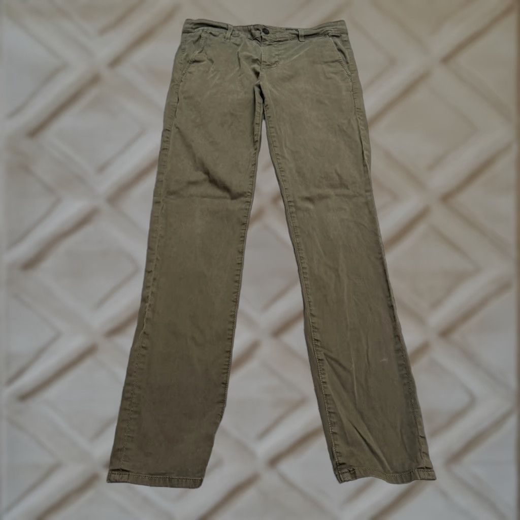 Vintage AG Adriano Goldschmied Jamison Sueded Chino Pants Mens 30R Green Straight Leg Size 30" / US 8 / IT 44 - 1 Thumbnail