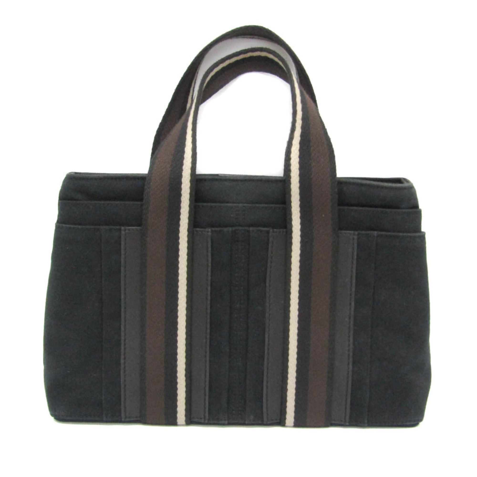 Hermes Hermes Troca Horizontal PM Men,Women Leather,Cotton Handbag Black,Dark Brown Size ONE SIZE - 1 Thumbnail