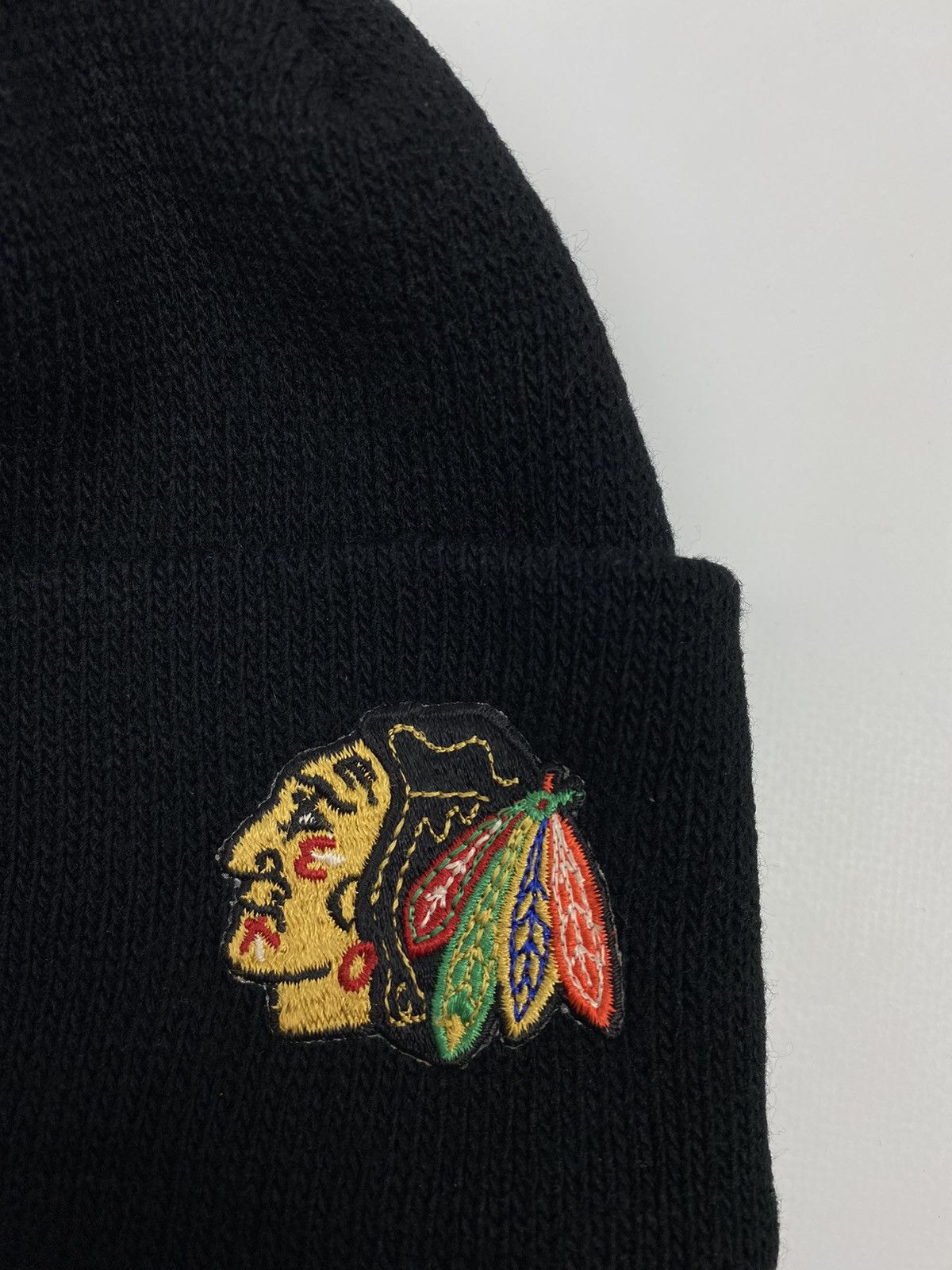 Vintage 1990’s Vintage Chicago Blackhawks Logo Cuff Beanie Hat Size ONE SIZE - 5 Thumbnail
