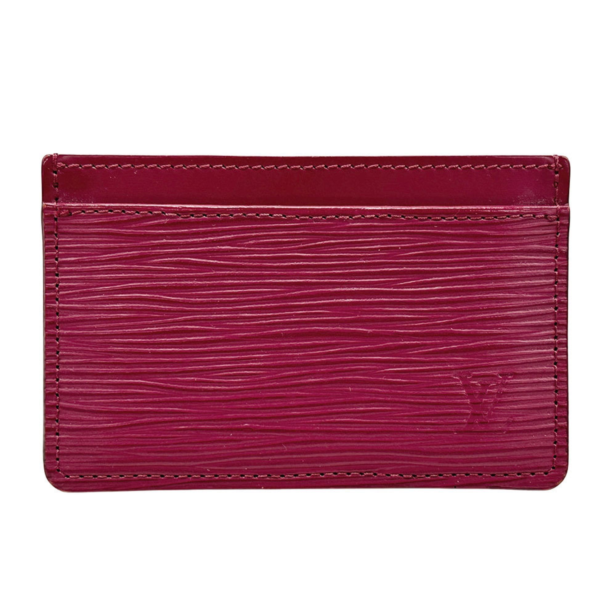 Louis Vuitton Louis Vuitton Business Card Holder/Card Case for Women, Epi Leather, Portecartes Simple, Fuchsia Wine Red, M60327 Size ONE SIZE - 1 Thumbnail