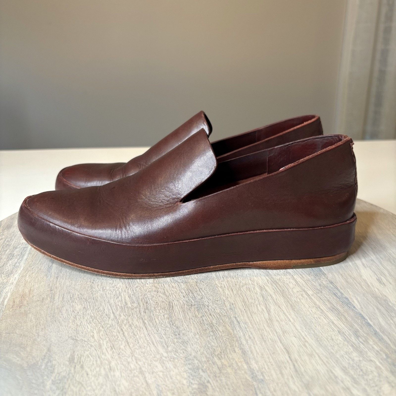Feit Feit Handmade Maroon Red Leather Loafers Women's Size 9 US Size US 9 / IT 39 - 2 Thumbnail
