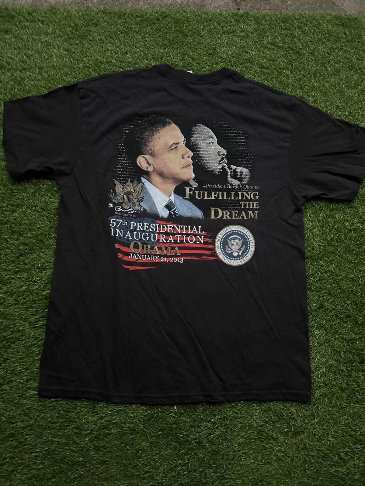 Vintage Vintage 2013 Barack Obama Inauguration T-Shirt Size US XL / EU 56 / 4 - 4 Thumbnail