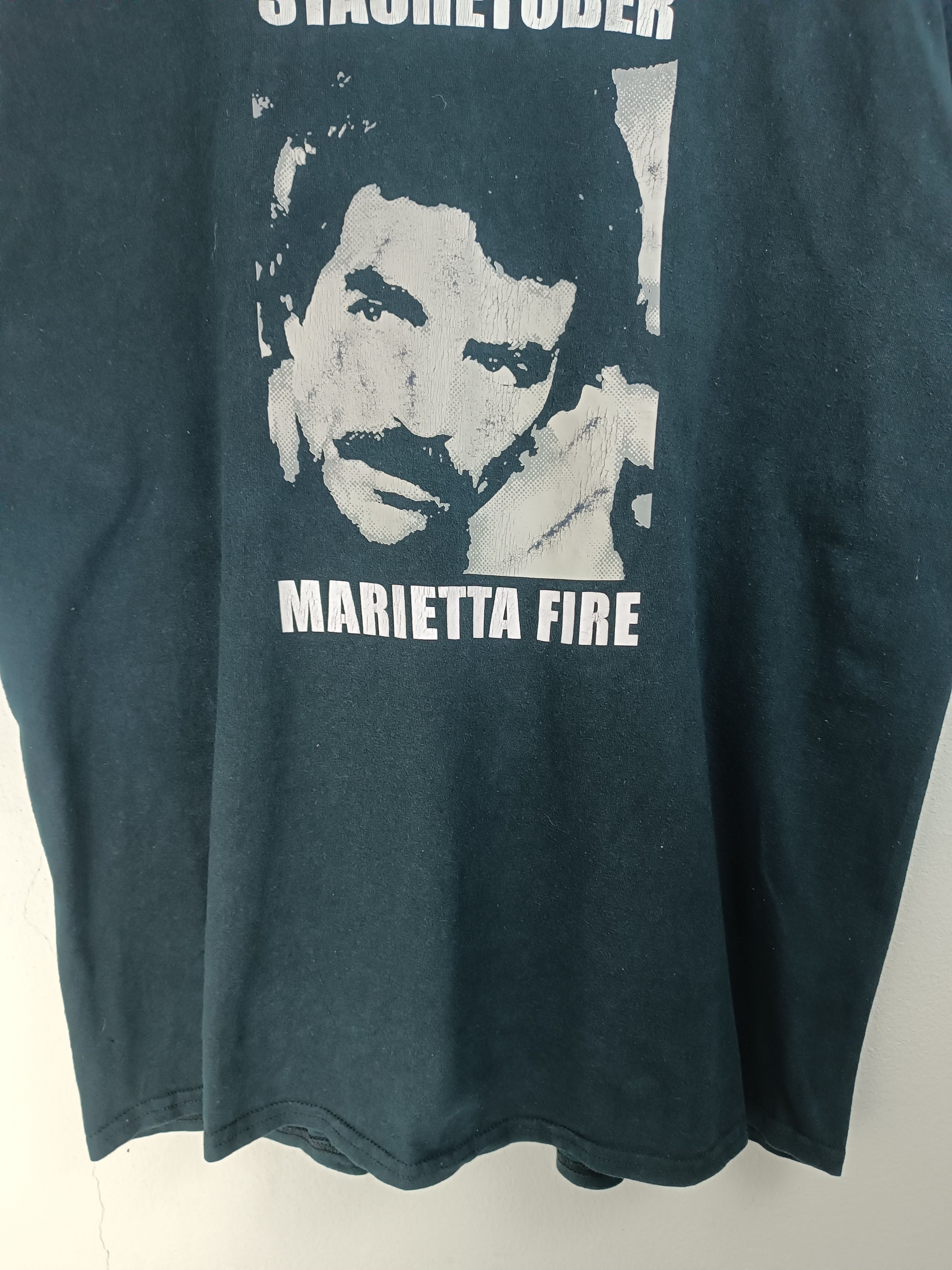 Other VINTAGE STACHETOBER MARIETTA FIRE FIREFIGHTERS DISASTER TEE Size US XL / EU 56 / 4 - 7 Thumbnail