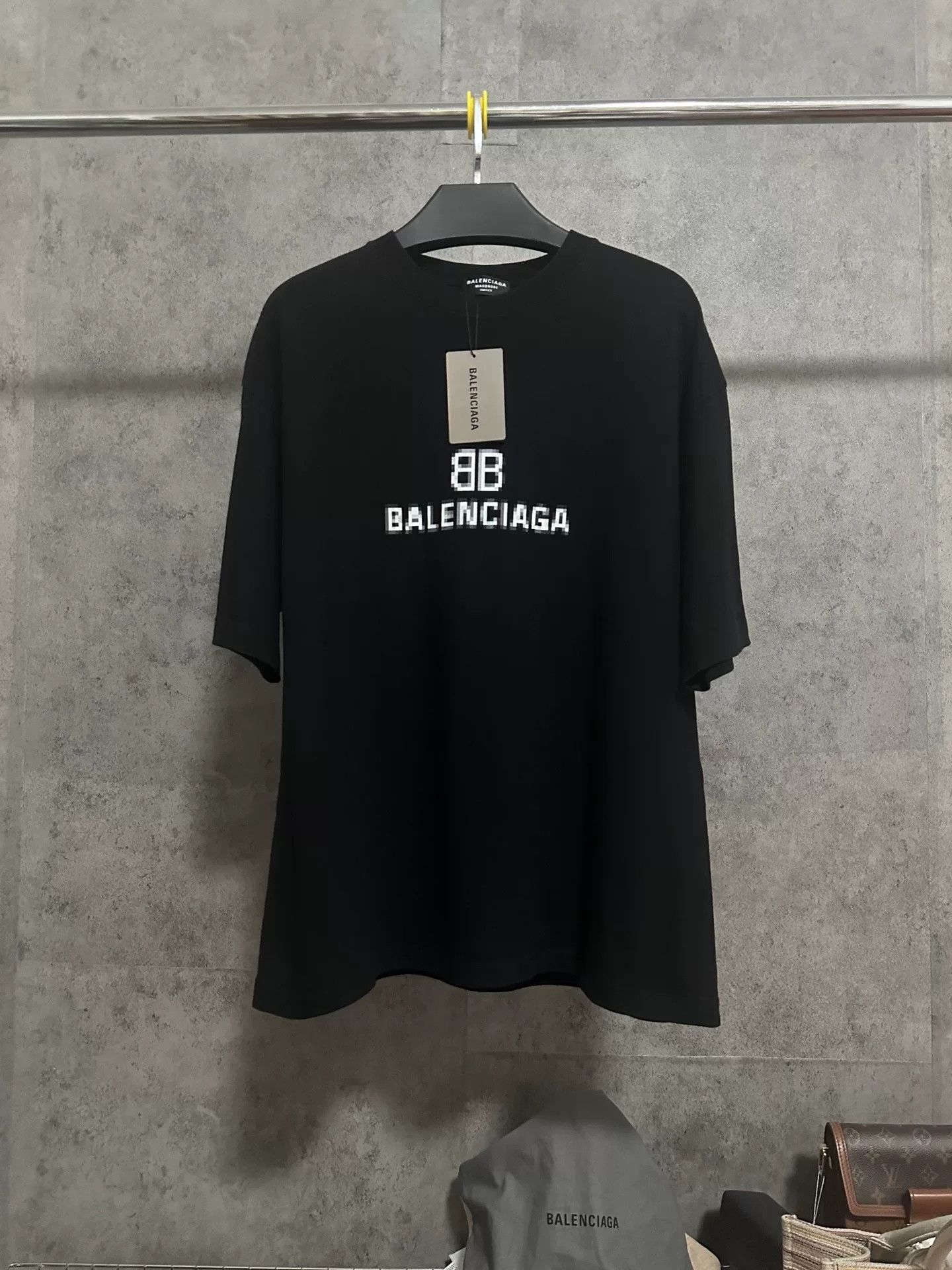 Balenciaga Balenciaga Mosaic Double B Short Sleeve Shirt-2505