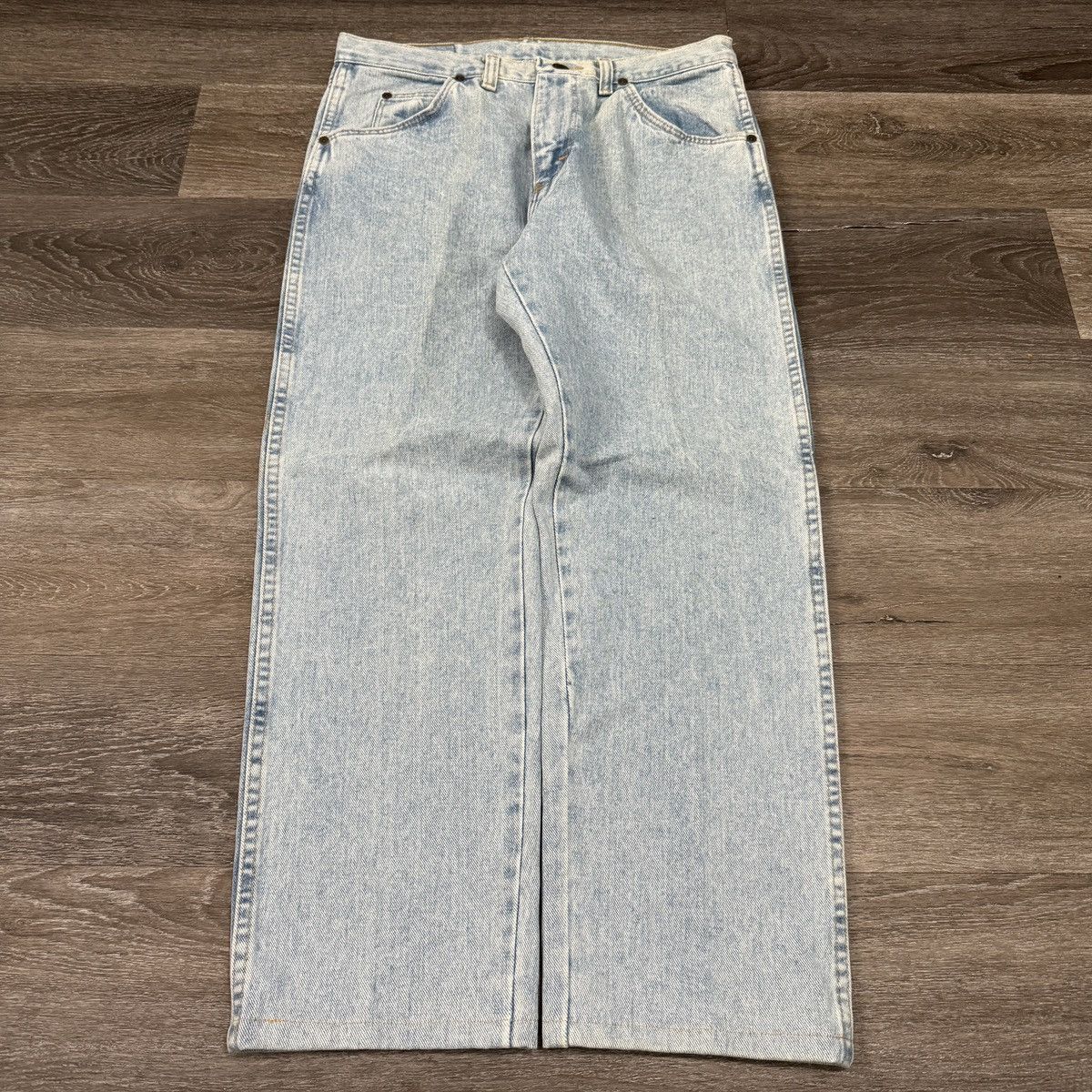 StraightFaded × Vintage × Wrangler Vintage 90s Wrangler faded wide leg jeans essential Size US 32 / EU 48 - 2 Thumbnail
