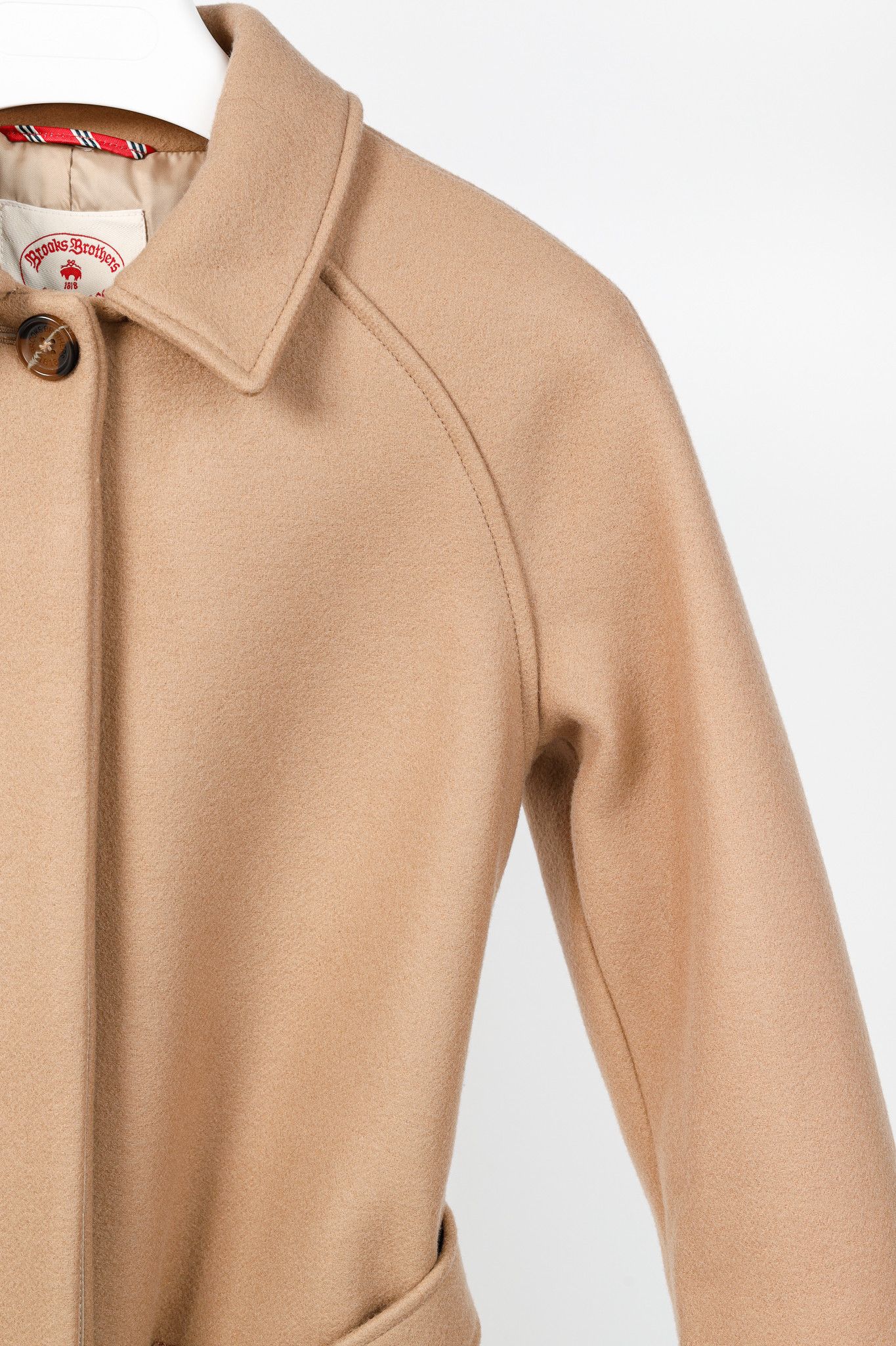 Brooks Brothers Brooks Brothers Tan Wool-Blend Belted Coat Size XS / US 0-2 / IT 36-38 - 5 Thumbnail
