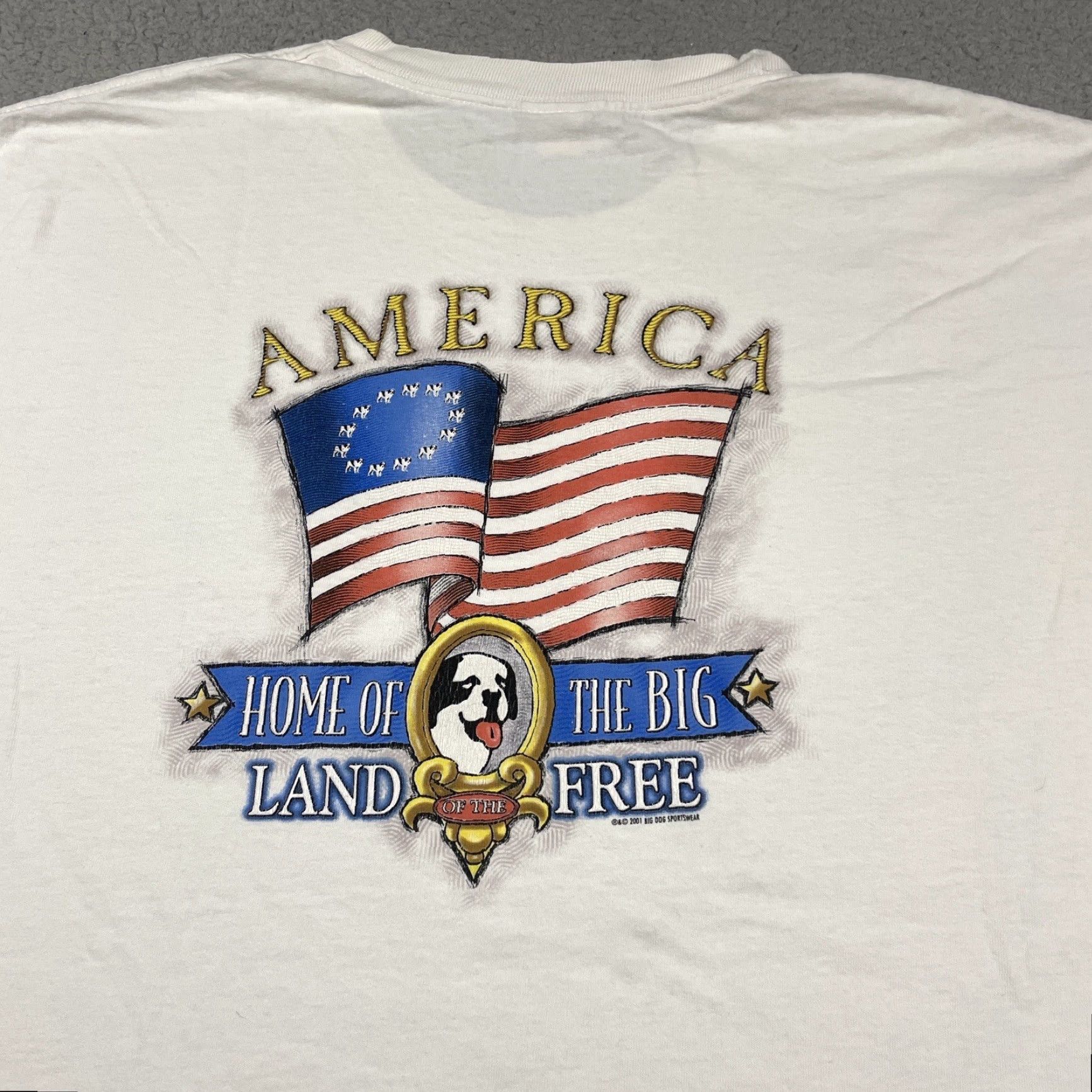 Big Dogs VTG Big Dogs T Shirt Home of The Big Parody 2001 XL White Unisex Adults Crew Neck Short Sleeve Graphic Print Dog 2000s Mens Womens Boys Girls Size US XL / EU 56 / 4 - 3 Thumbnail