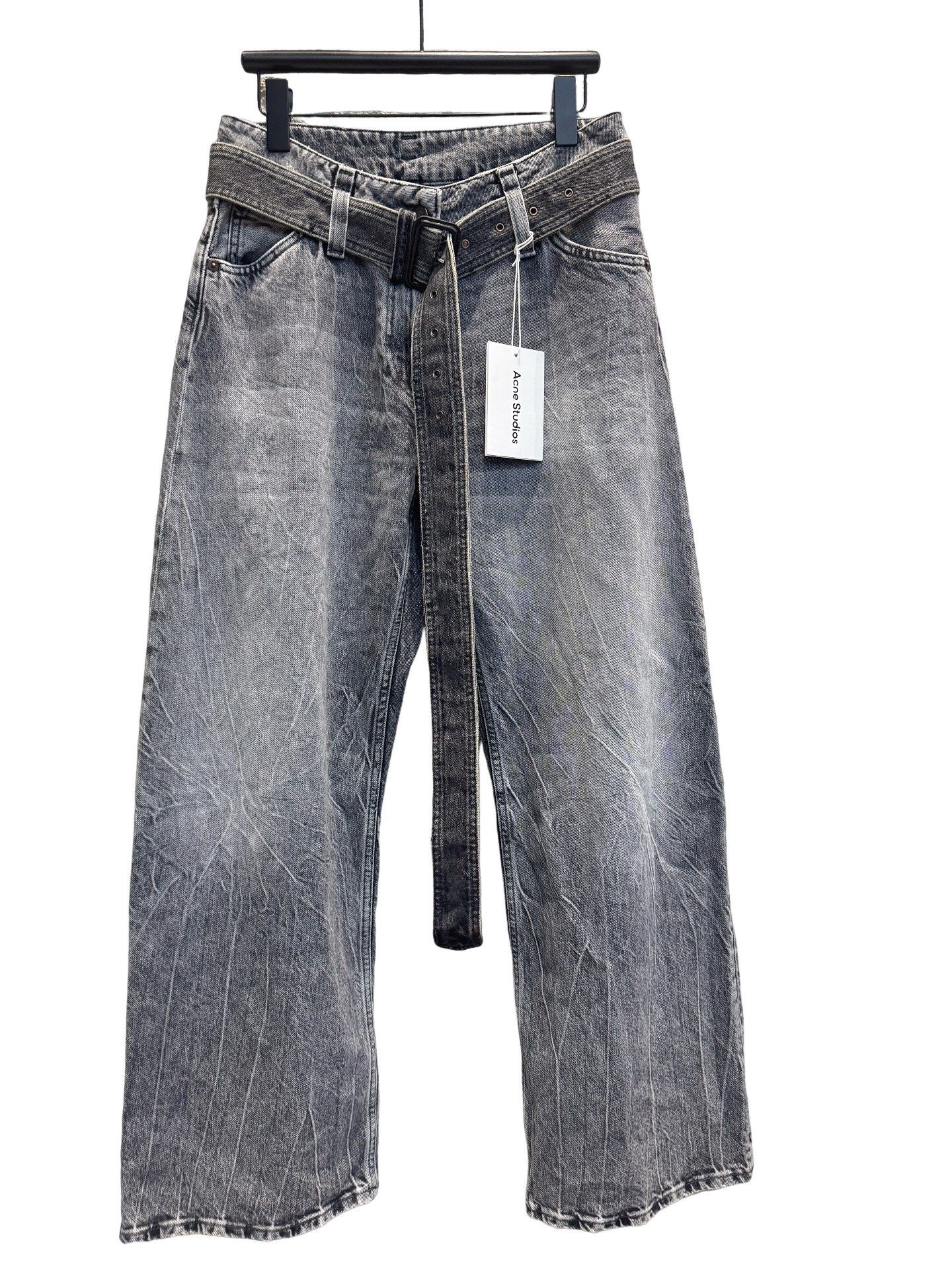 Acne Studios Acne Studios Belted Washed Denim Jeans Size 26 Size US 26 / EU 42 - 1 Thumbnail