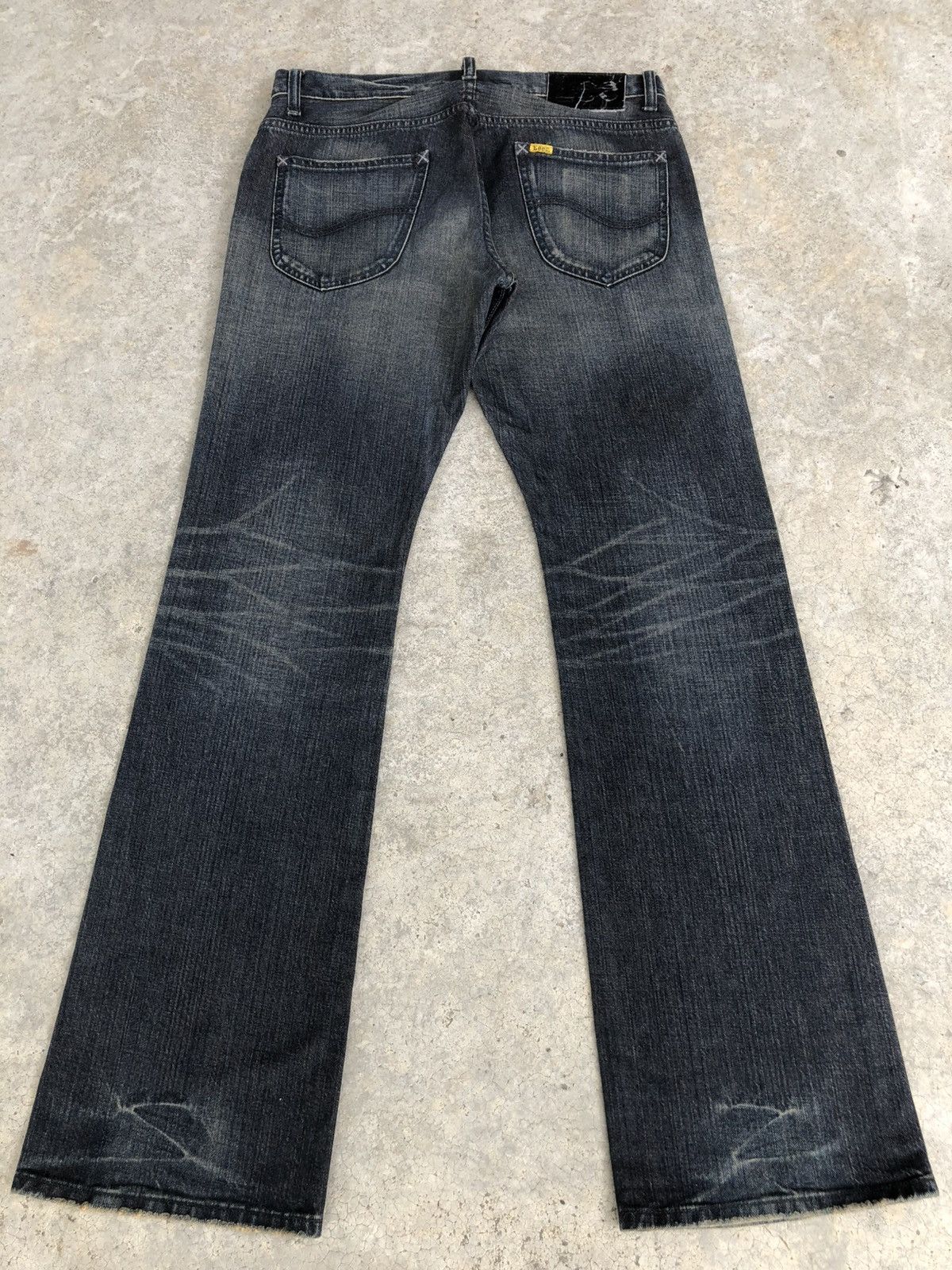 If Six Was Nine Japanese Lee Flared Jeans Distressed Denim Size US 32 / EU 48 - 2 Thumbnail