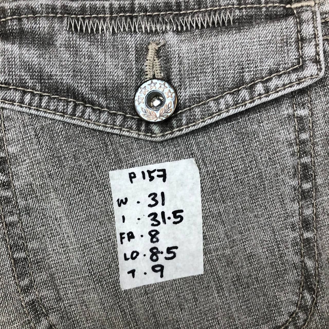 Designer P157 PAO DE LO VTG FLARED JEANS Size 31" - 9 Thumbnail