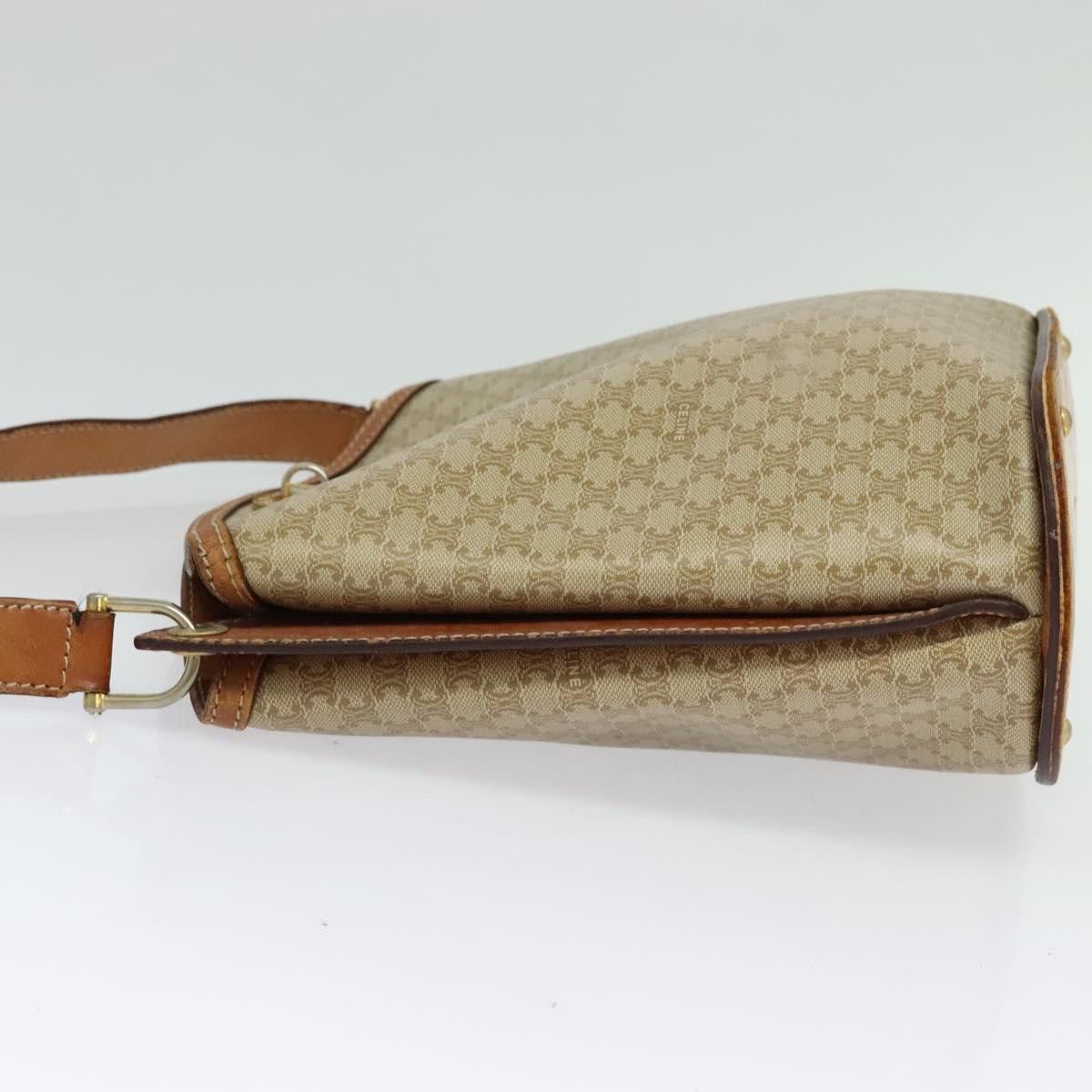 Celine CELINE Macadam Canvas Shoulder Bag Pvc Beige Gold Size ONE SIZE - 4 Thumbnail