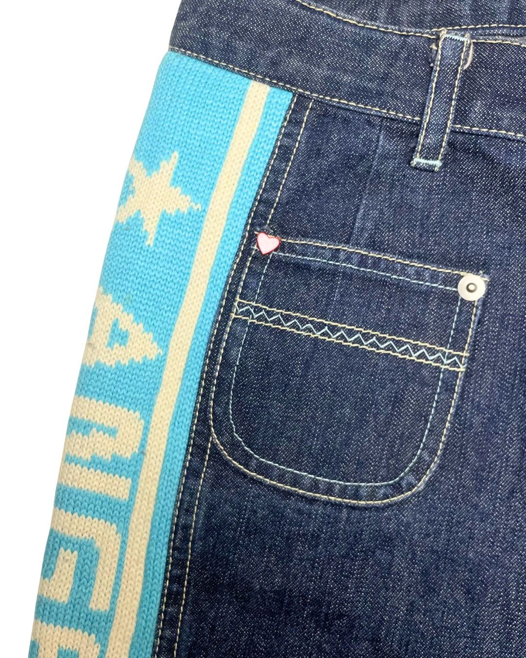Angel Blue Angel Blue Archival Side-Stripe Logo Patch Flare Denim Size 26" / US 2 / IT 38 - 7 Thumbnail