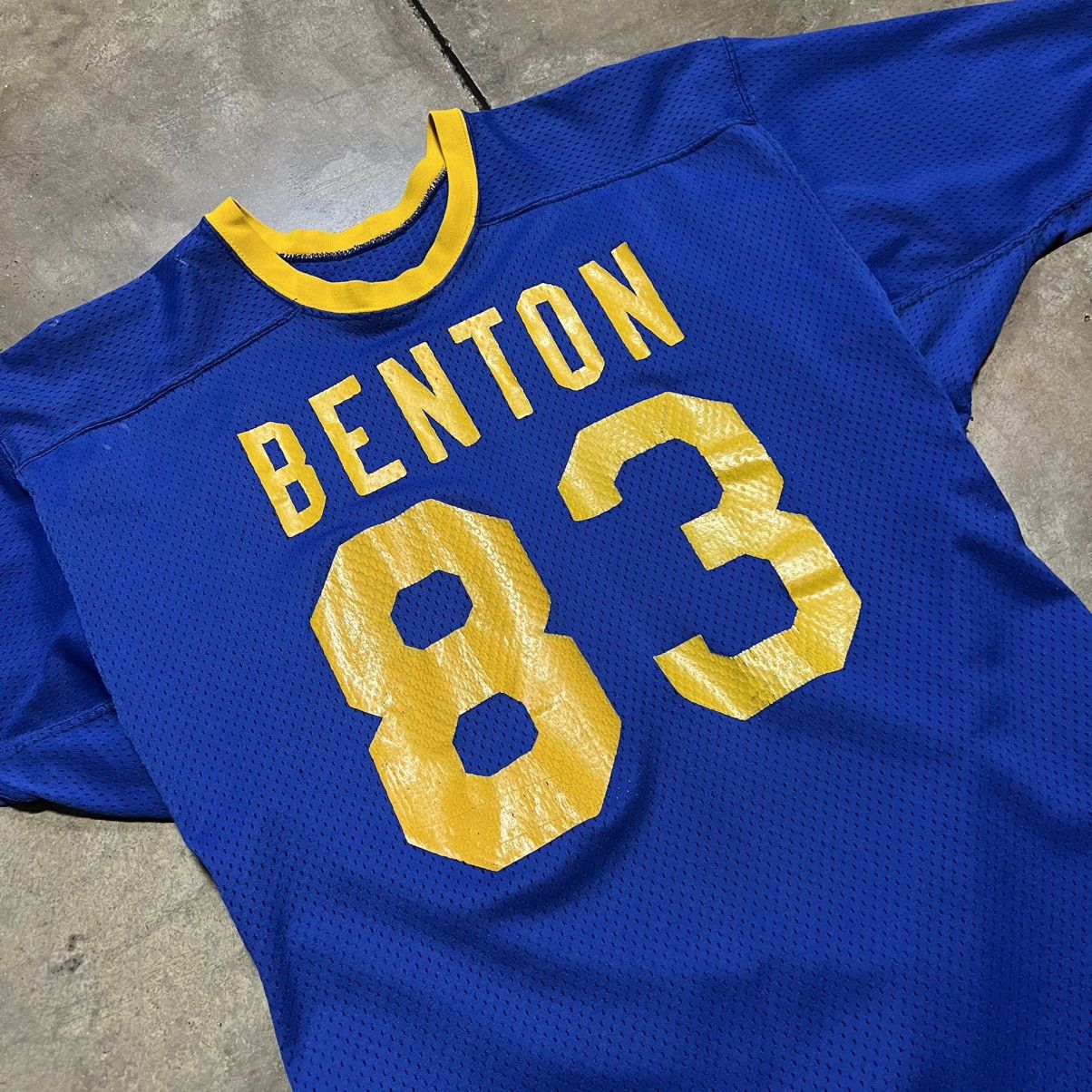 Vintage Vintage 80s Mesh Football Jersey Benton Ringer Warm Up USA Size US M / EU 48-50 / 2 - 4 Thumbnail