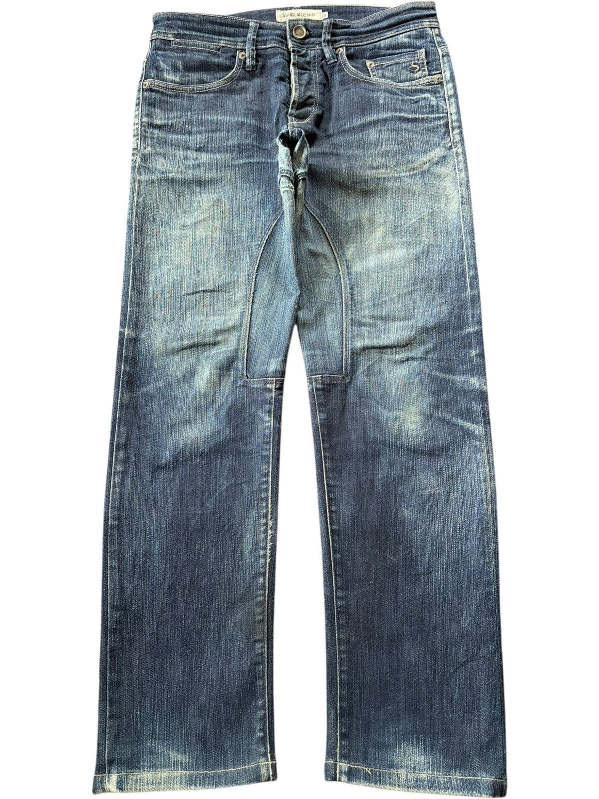 Siviglia Vintage Italy Siviglia Faded Wash Distressed Jeans Size 31" - 1 Thumbnail
