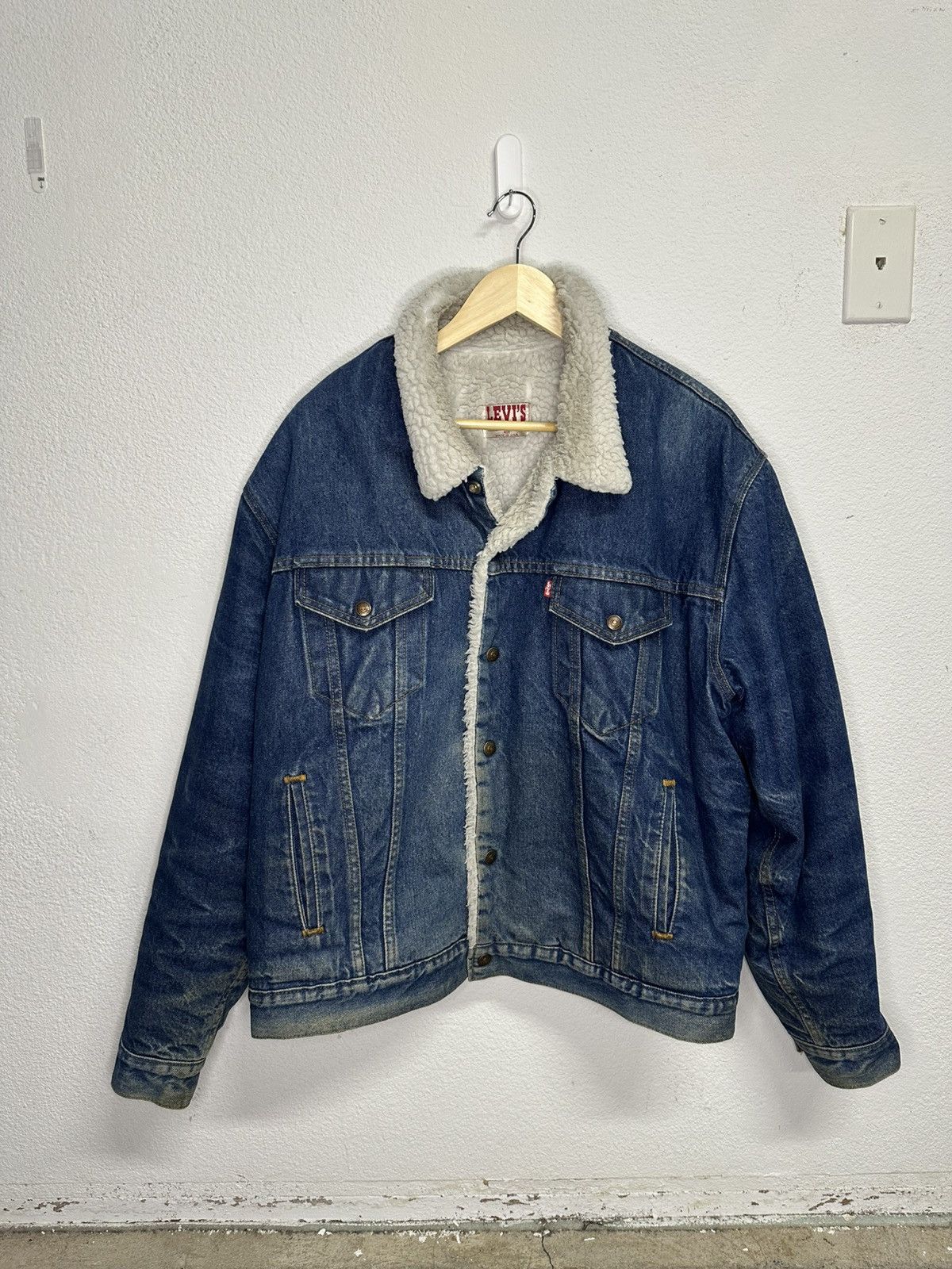 Levi's Vintage Clothing 80s 90s Levi’s denim Sherpa Size US L / EU 52-54 / 3 - 1 Thumbnail