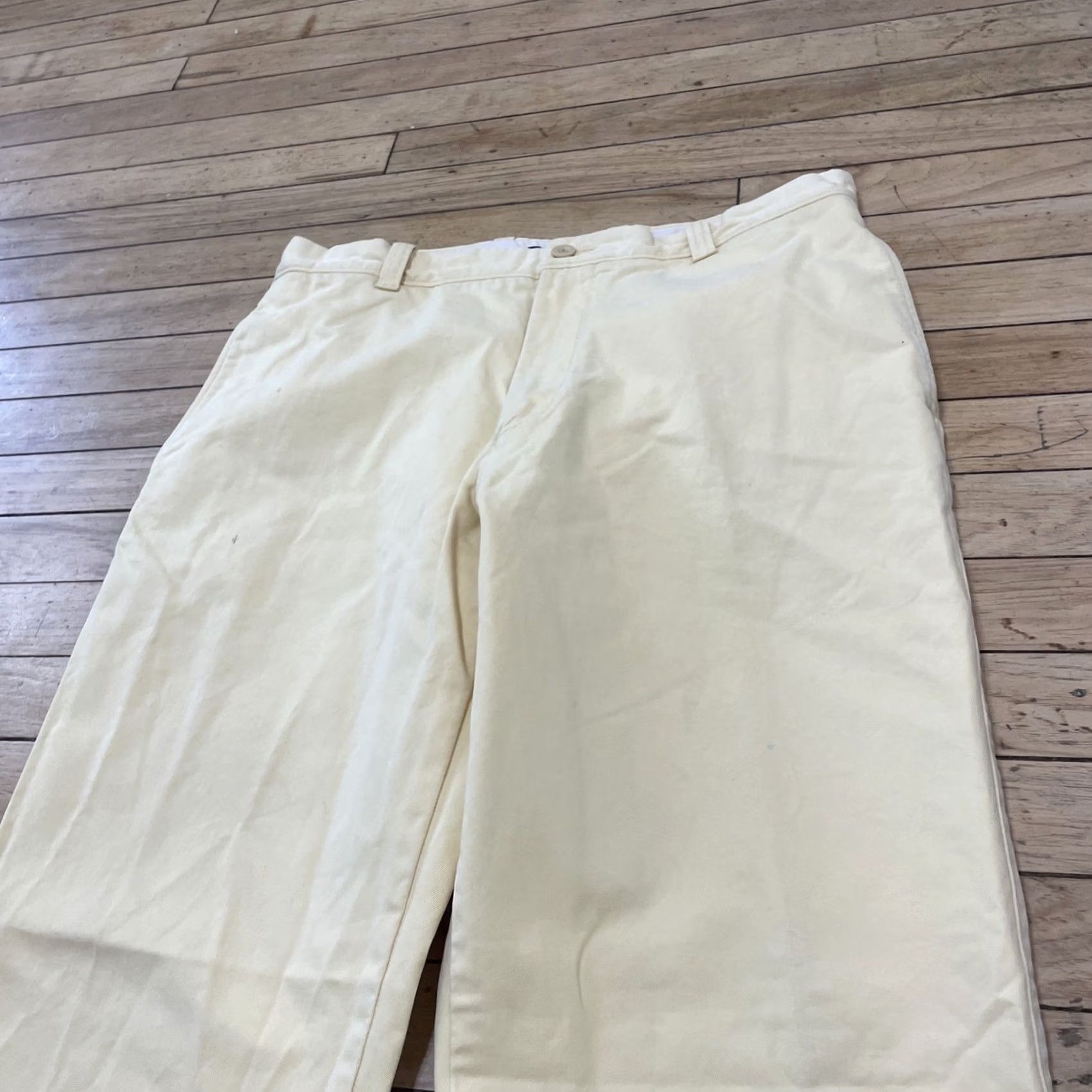 J.Crew VINTAGE J.CREW Thick Broken In Pants Men 35x32 Yellow Golf Chino 90s Grunge Y2K Size US 35 - 4 Thumbnail