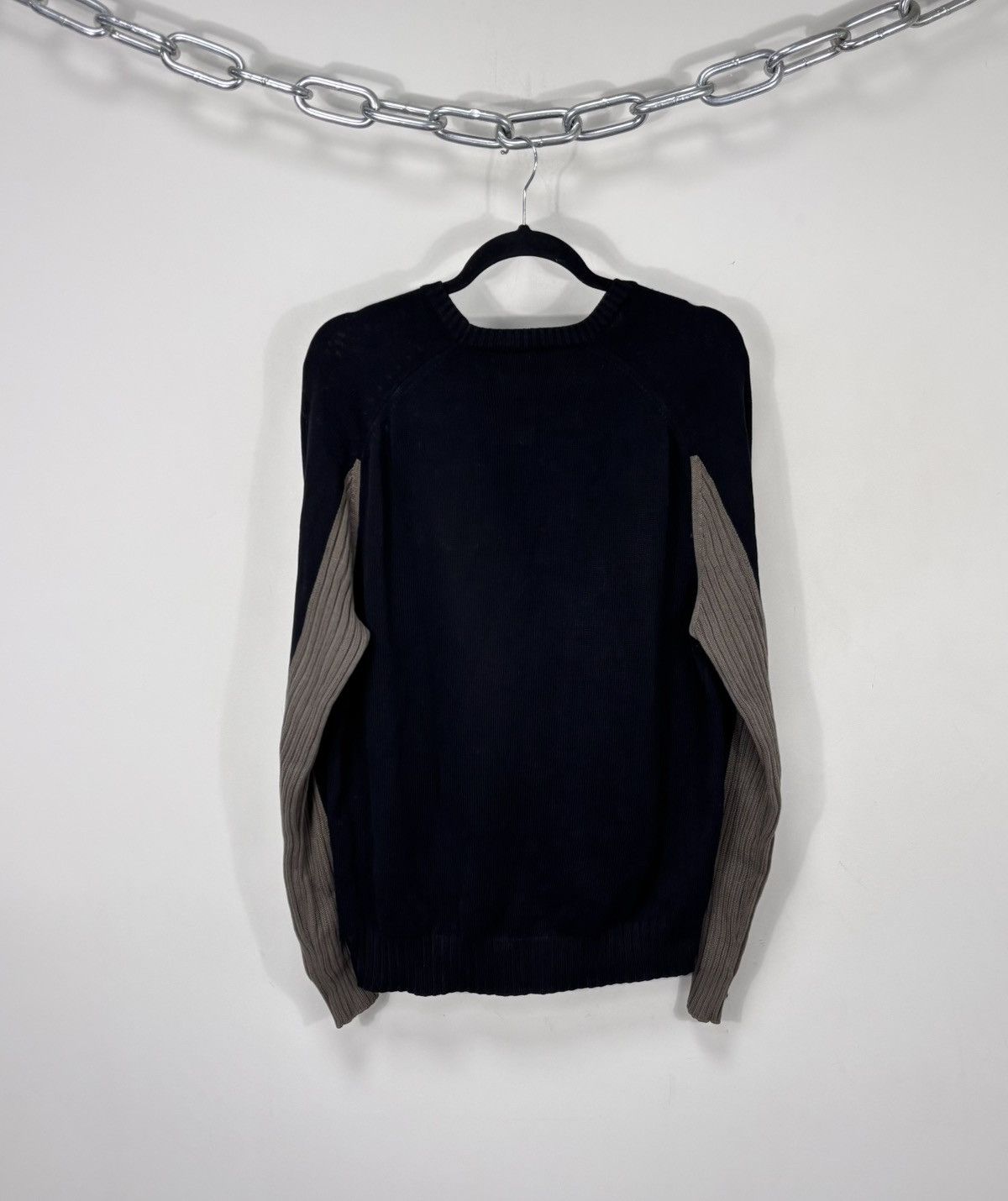 Moschino Vintage Moschino Men’s Question Mark Logo Black Knit Sweater Size US L / EU 52-54 / 3 - 13 Thumbnail