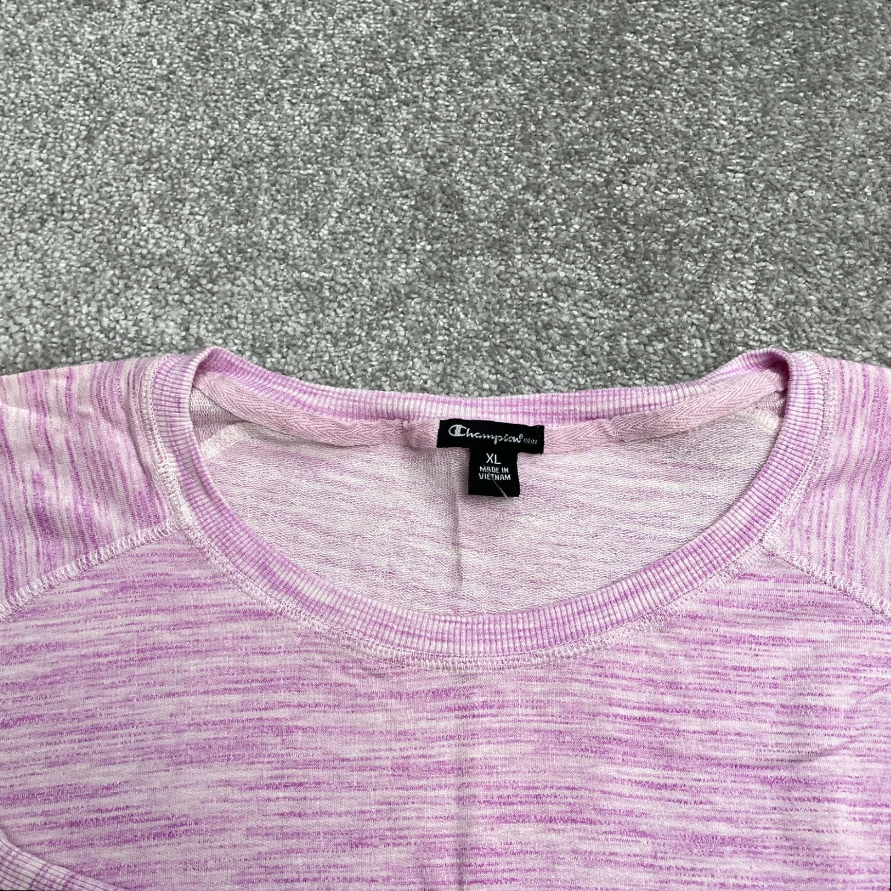 Champion Champion Elite Pullover Sweatshirt Womens XL Pink Round Neck Casual All Seasons Stretch Logo Regular Size XL / US 12-14 / IT 48-50 - 2 Thumbnail