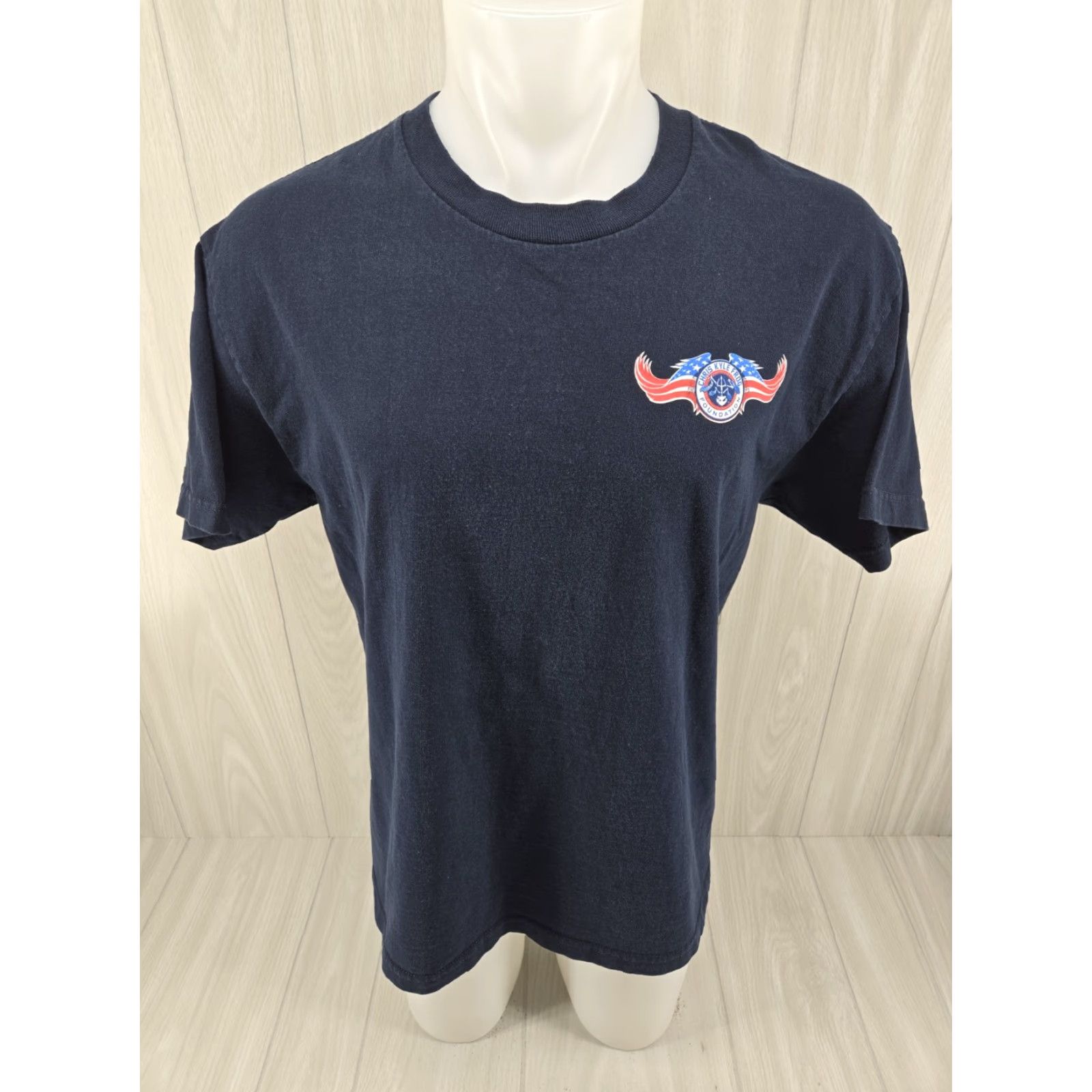 AAA Chris Kyle Frog Foundation T Shirt Mens Large Blue Short Sleeve Crew Neck Size US L / EU 52-54 / 3 - 3 Thumbnail
