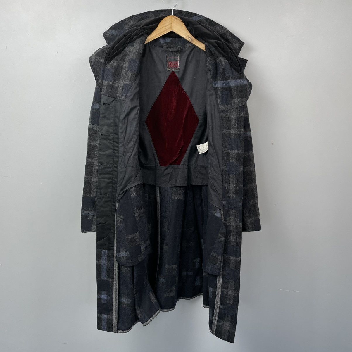 Marithe + Francois Girbaud Marithe Francois Girbaud Tartan Plaid Deconstructed Coat Size S / US 4 / IT 40 - 11 Thumbnail