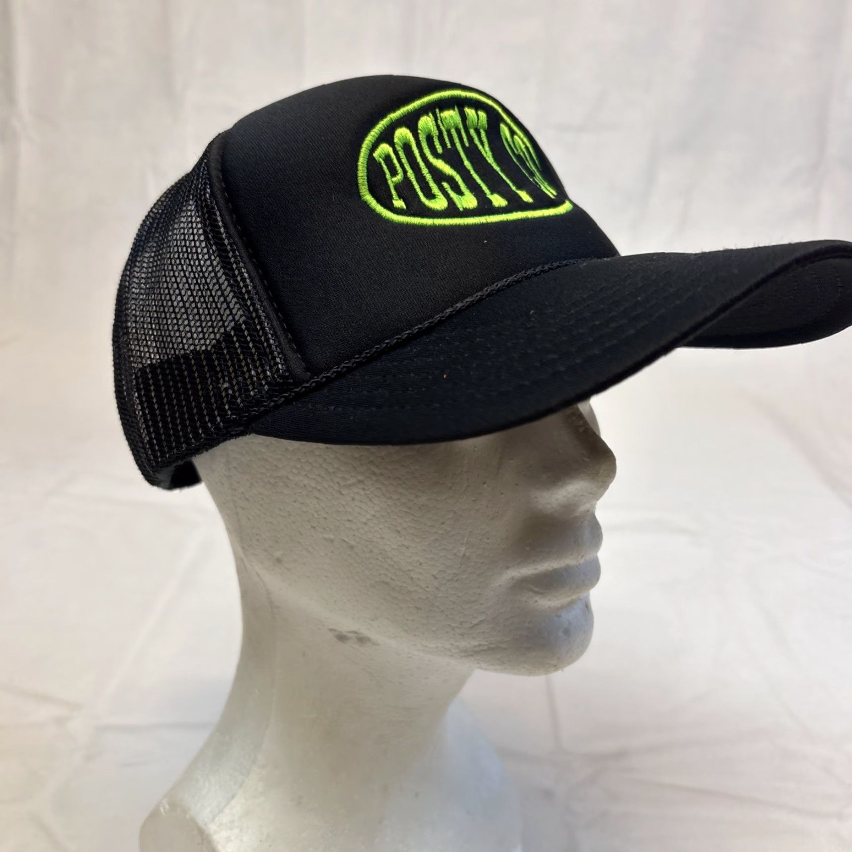 Vintage Post Malone’s Tour Posts Co. Trucker Hat Neon Green Embroidered Adjustable NWOT Hats Men One Size Green Size ONE SIZE - 3 Thumbnail