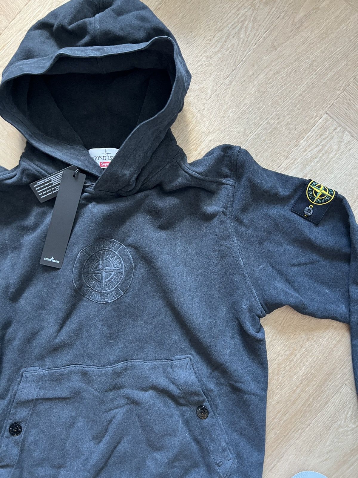 Stone Island × Supreme SUPREME X STONE ISLAND HOODED SWEATSHIRT (SS19) Size US S / EU 44-46 / 1 - 3 Thumbnail