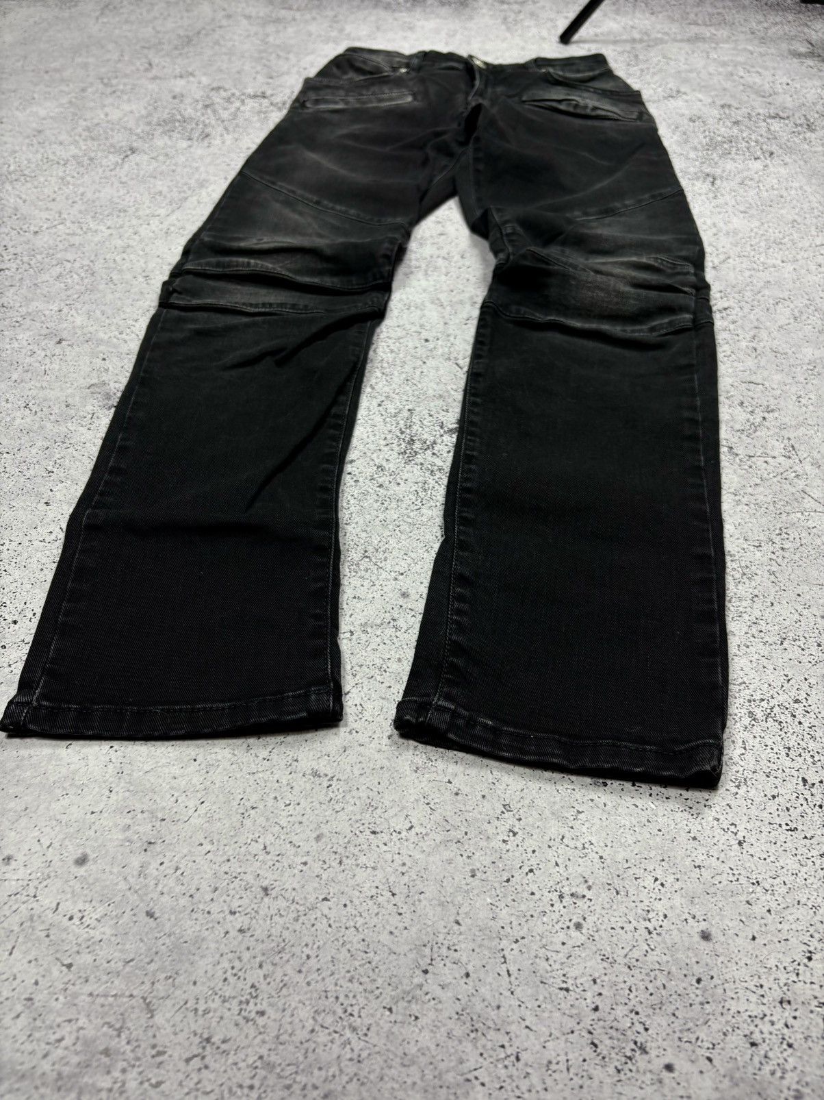 Pierre Balmain Balmain washed jeans , double knee style, slim-fit Size 25" / US 0 / IT 36 - 2 Thumbnail