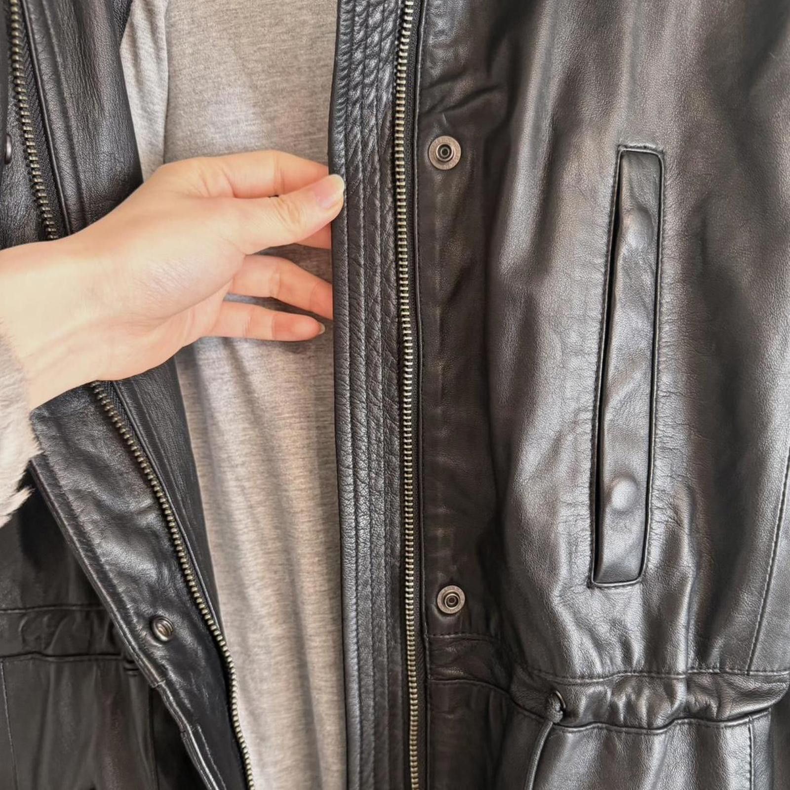 Other Real fur and leather whimsy goth grunge long coat jacket Size XS / US 0-2 / IT 36-38 - 4 Thumbnail