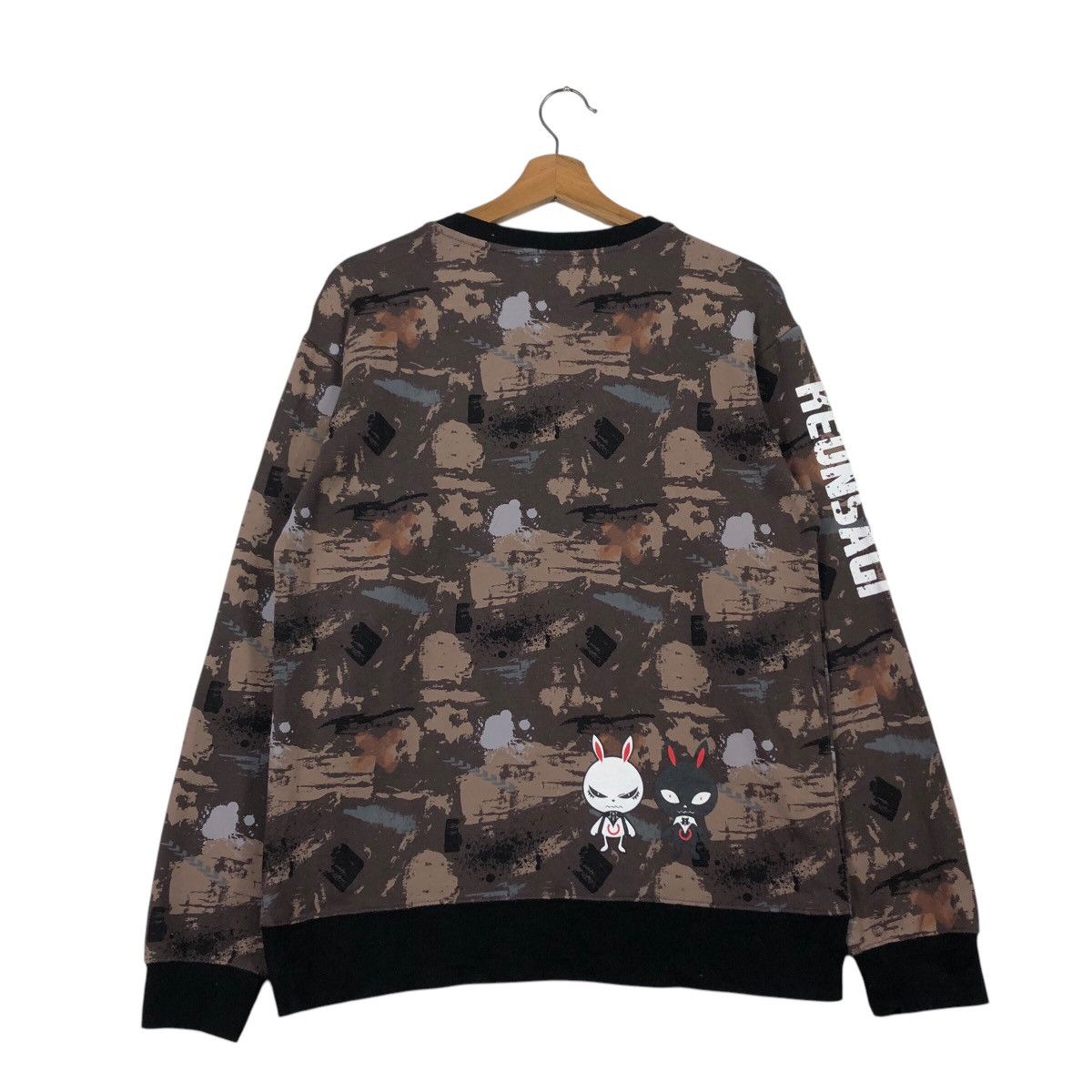 Japanese Brand 📌Streetwear Sweatshirt Keunsagi Camouflage Big Logo Design Size US M / EU 48-50 / 2 - 9 Thumbnail