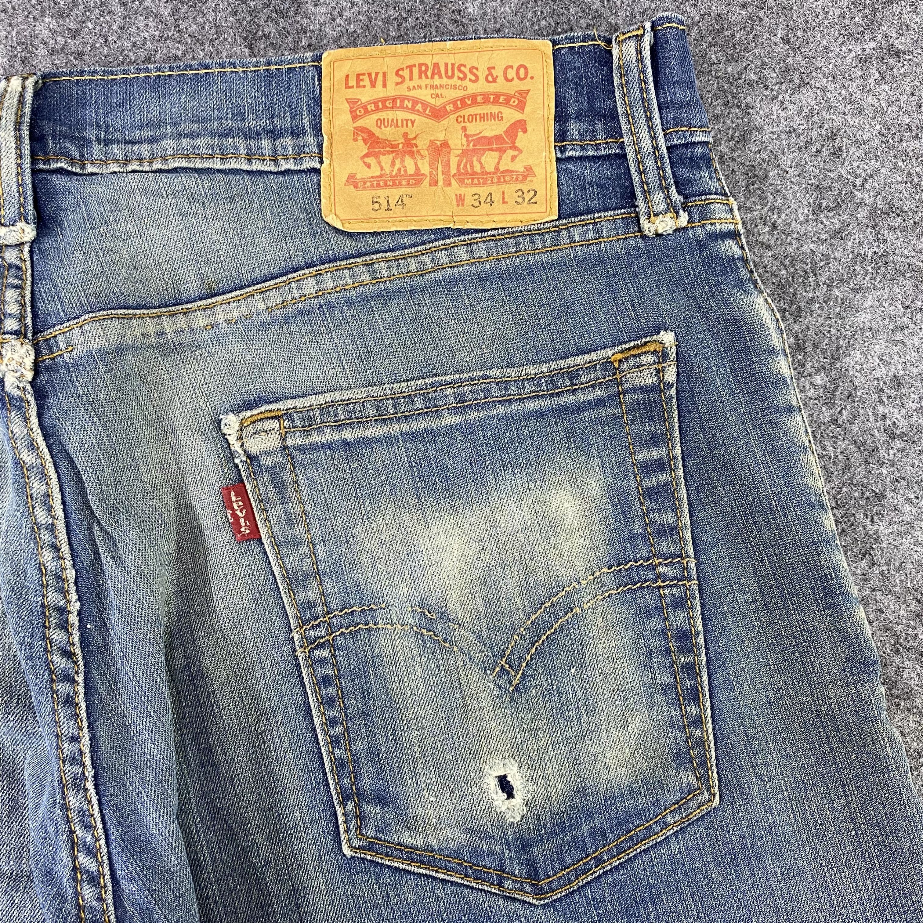Jean × Levi's × Vintage Vintage Levis 514 Blue Wash Jeans-J1141 Size US 34 / EU 50 - 9 Thumbnail