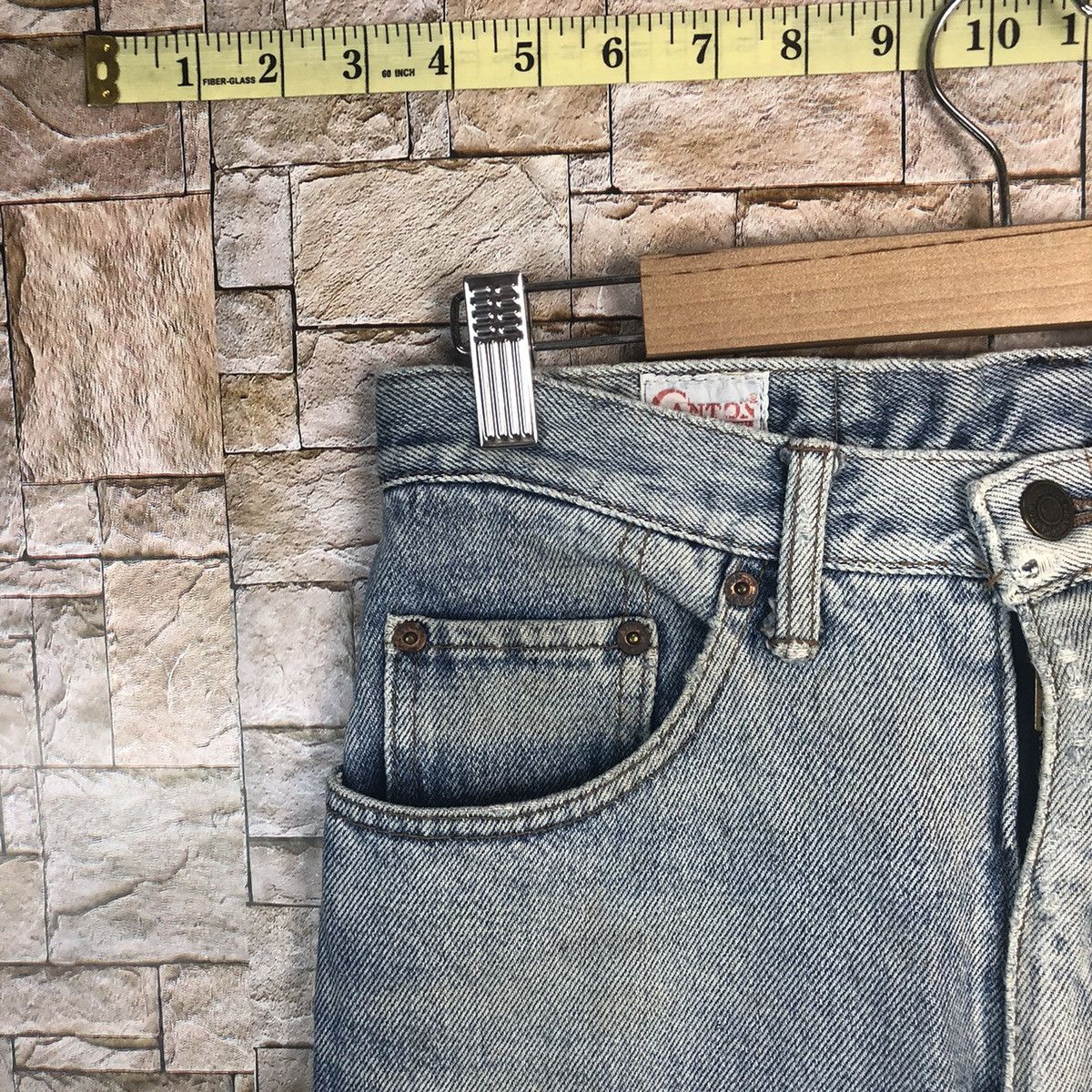 Japanese Brand Cantos vintage Blue Denim Pants #A54 Size US 28 / EU 44 - 4 Thumbnail