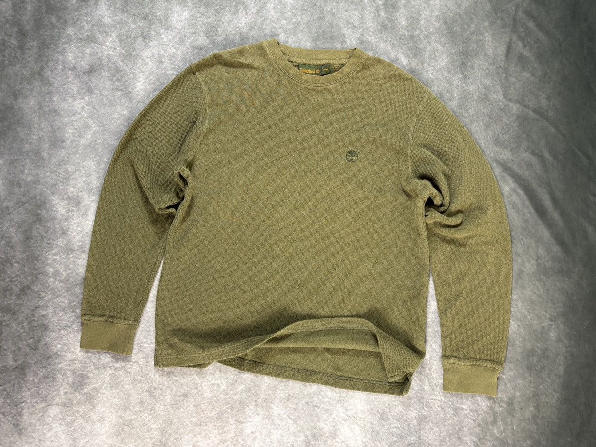 Timberland × Vintage VIntage Timberland Thermal Longsleeve Ribbed Waffle 90s Y2K Size US S / EU 44-46 / 1 - 10 Thumbnail