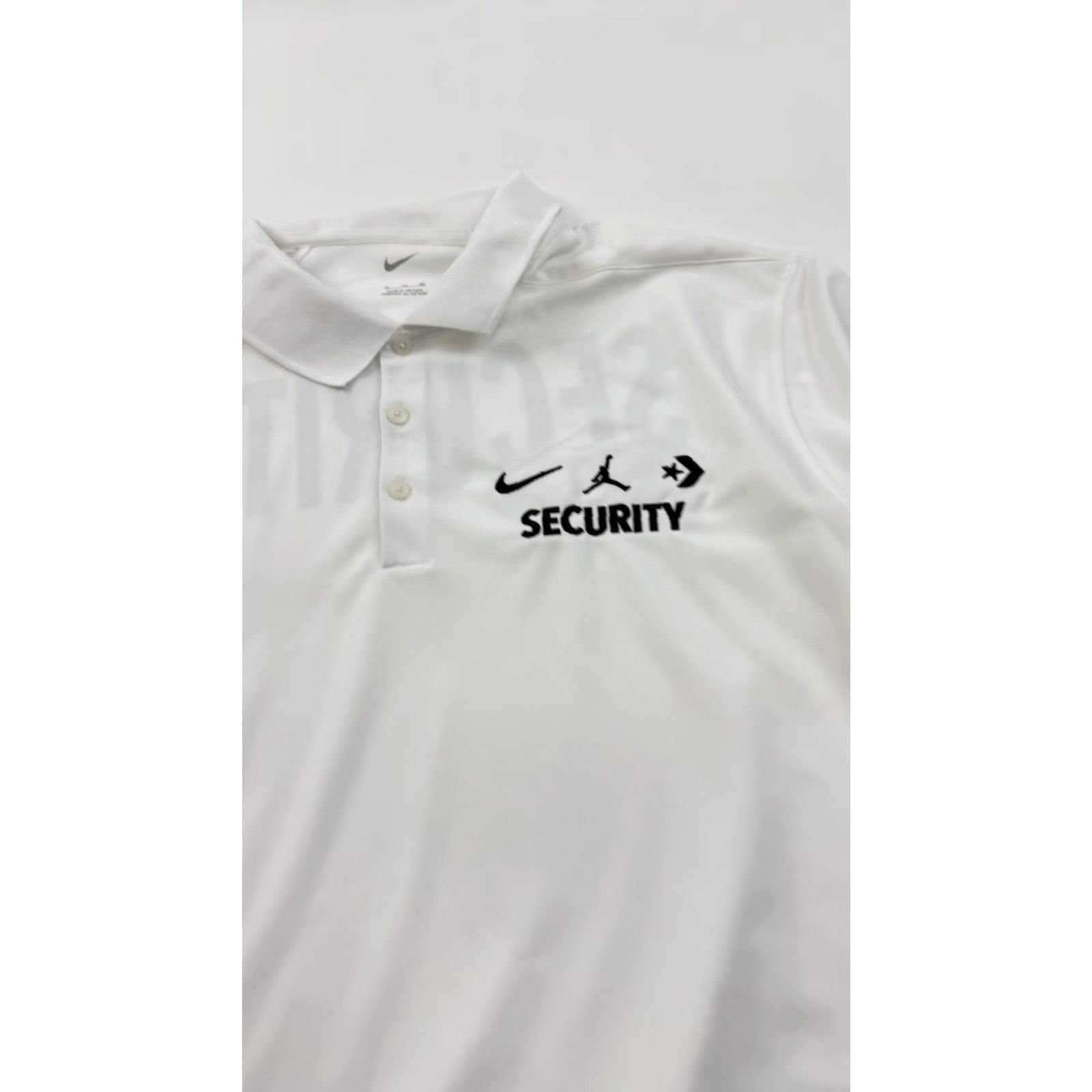 Nike Nike Polo Shirt Mens XL White Security Logo Short Sleeve Top Jordan Converse Size US XL / EU 56 / 4 - 2 Thumbnail