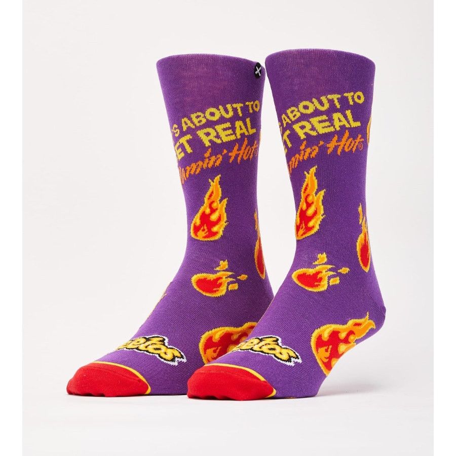 Nike Flamin' Hot Cheetos Fire Ball Crew Socks Odd Sox Brand New Size ONE SIZE - 1 Preview
