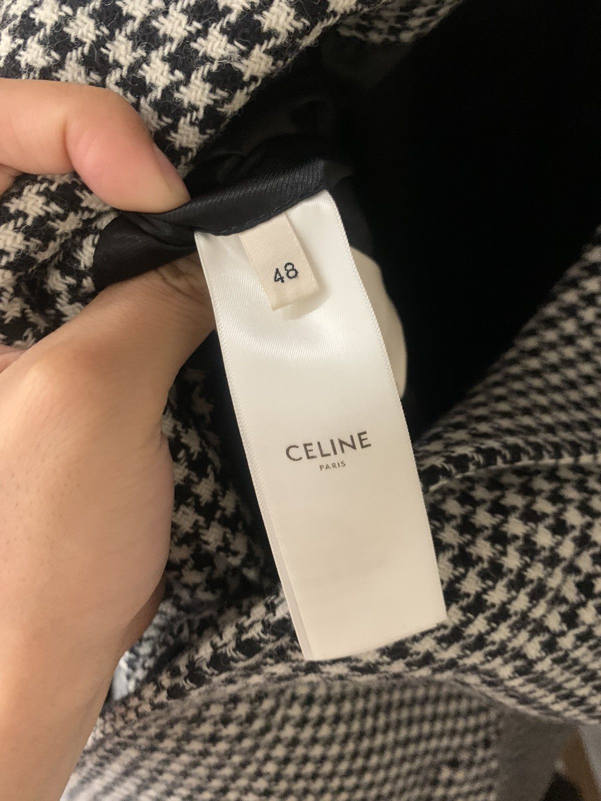 Celine Celine 2019FW Houndstooth Wool coat Size US M / EU 48-50 / 2 - 4 Thumbnail