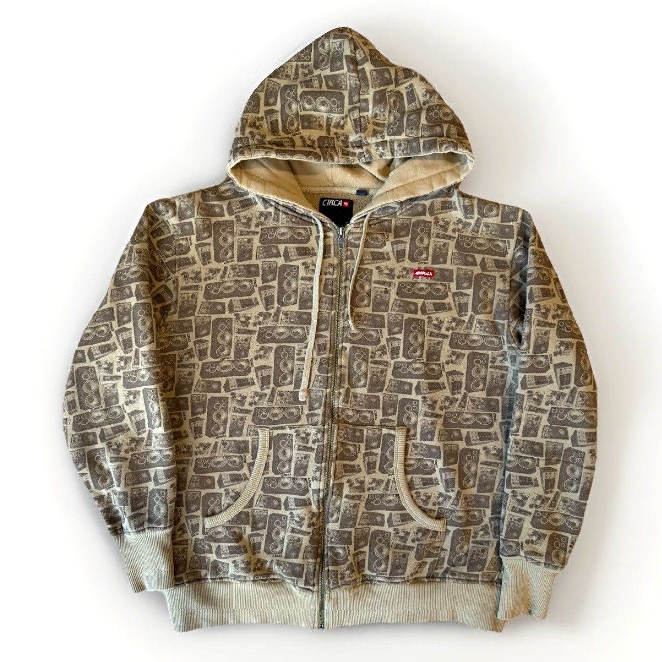 Vintage VINTAGE Circa Skateboards Jacket M Brown Full Zip Fleece Streetwear Punk AOP Mens Size US M / EU 48-50 / 2 - 2 Thumbnail