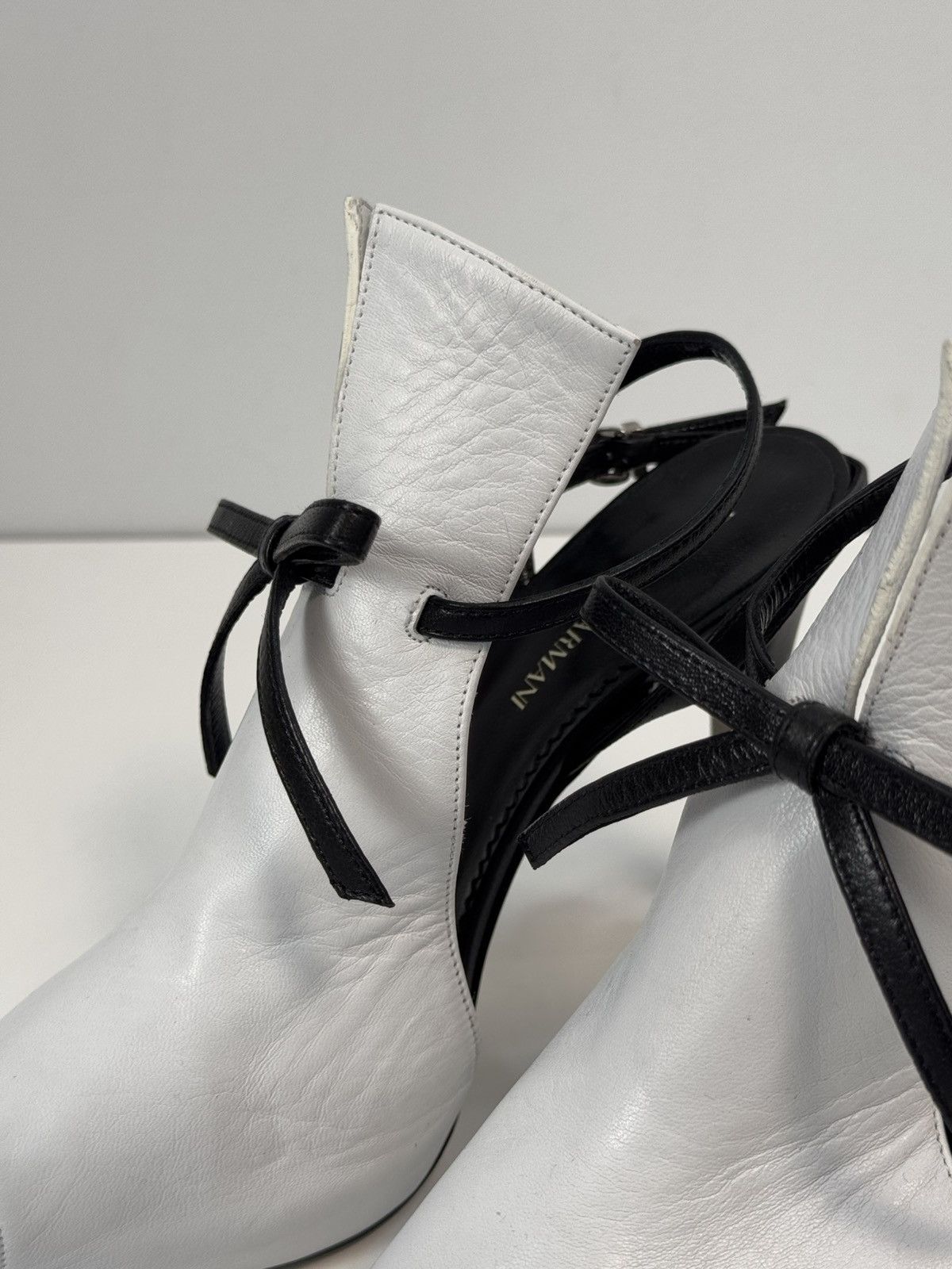 Armani Emporio Armani Leather heels White size 38.5 EU Size US 8.5 / IT 38.5 - 5 Thumbnail